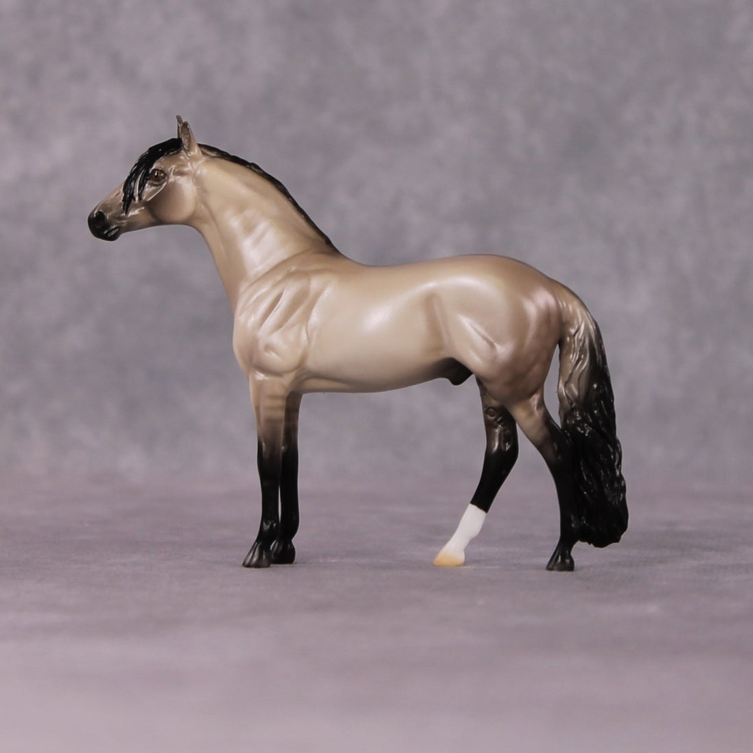 "Couplet" OOAK Dappled Grulla Andalusian Chip By Ellen Robbins Shakespeare Sonnet 18 & 130 Chips CL25