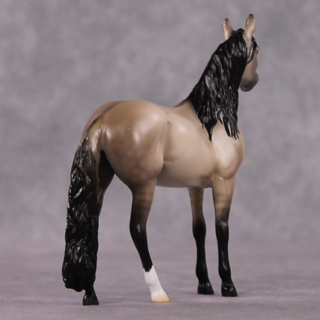 "Couplet" OOAK Dappled Grulla Andalusian Chip By Ellen Robbins Shakespeare Sonnet 18 & 130 Chips CL25