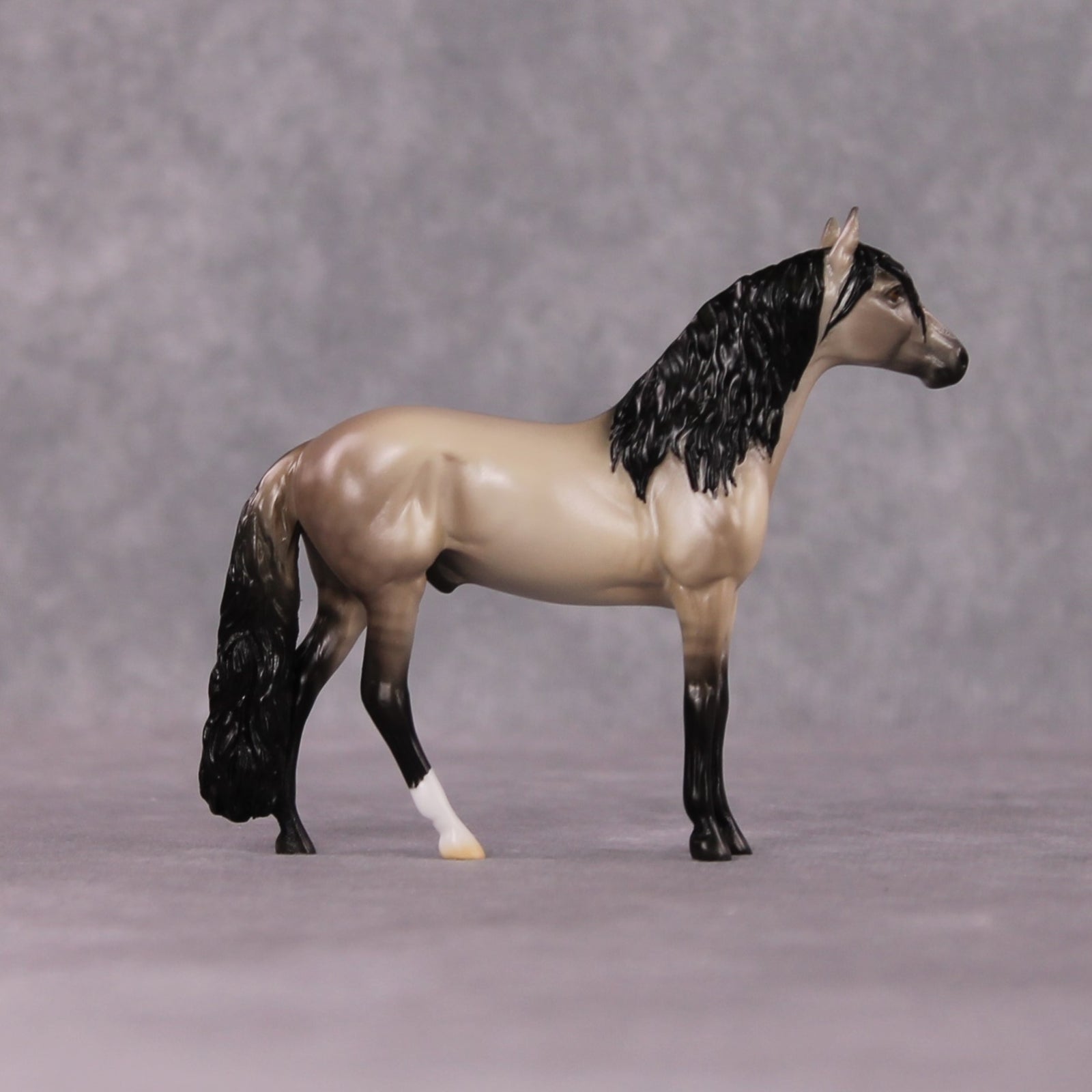 "Couplet" OOAK Dappled Grulla Andalusian Chip By Ellen Robbins Shakespeare Sonnet 18 & 130 Chips CL25