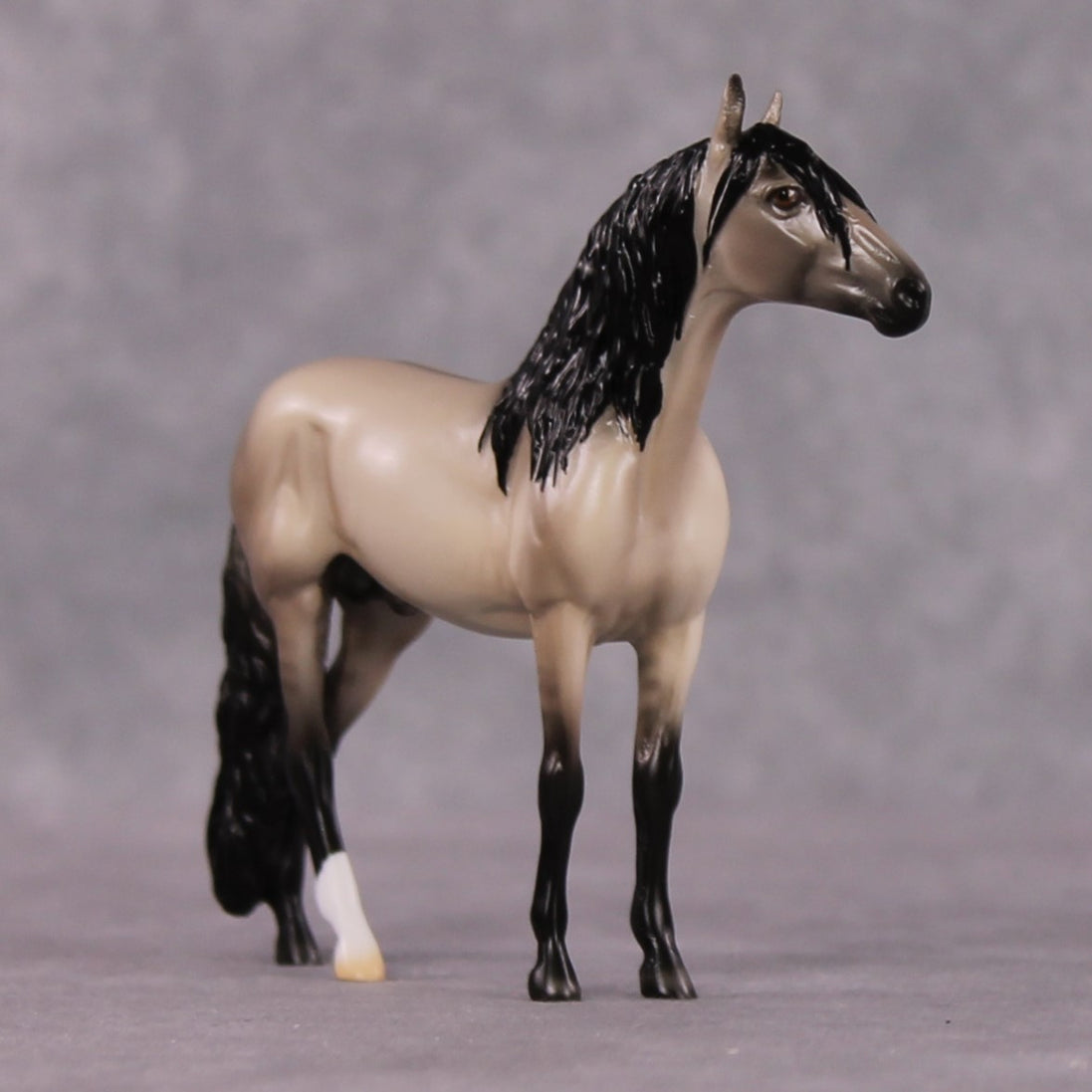 "Couplet" OOAK Dappled Grulla Andalusian Chip By Ellen Robbins Shakespeare Sonnet 18 & 130 Chips CL25