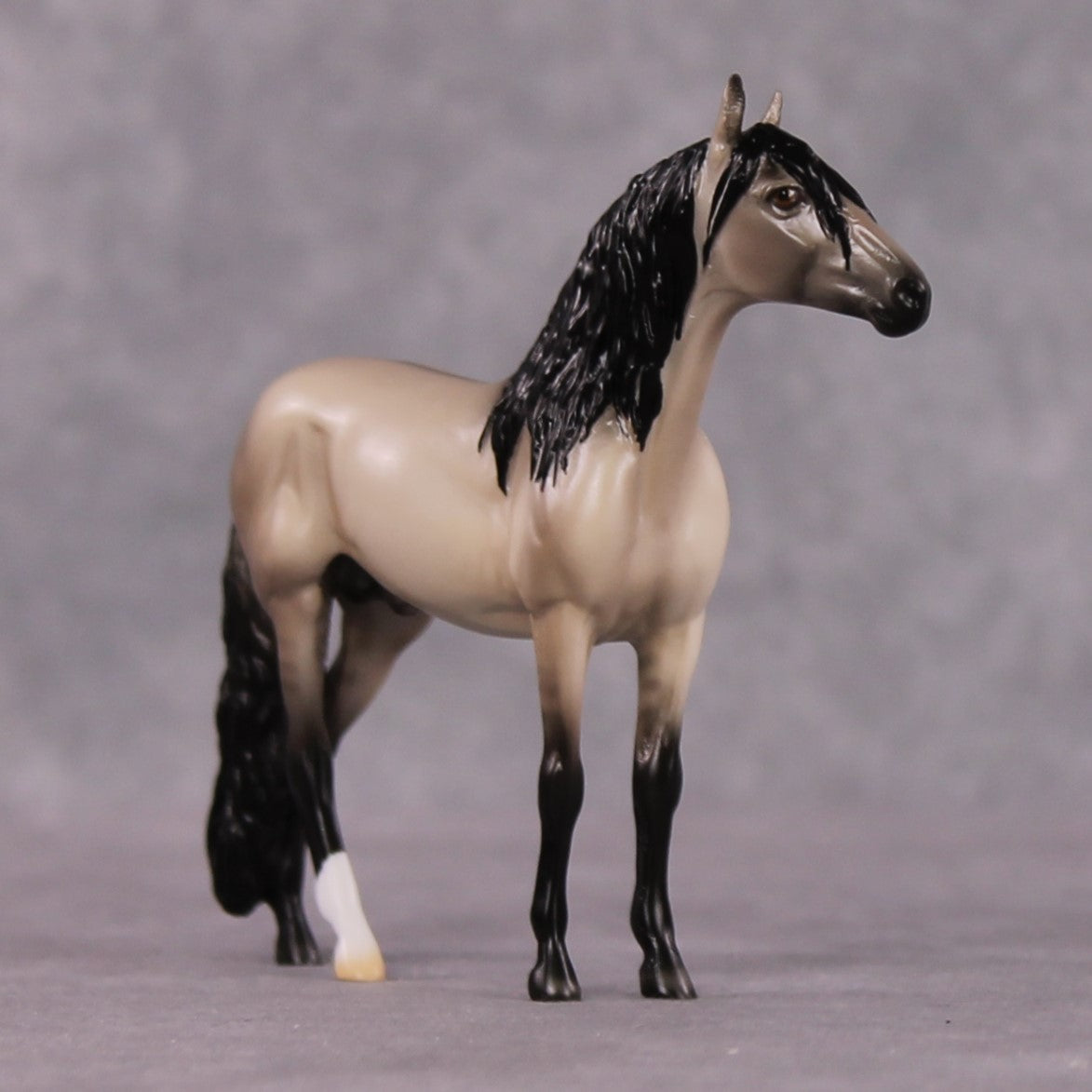 "Couplet" OOAK Dappled Grulla Andalusian Chip By Ellen Robbins Shakespeare Sonnet 18 &amp; 130 Chips CL25