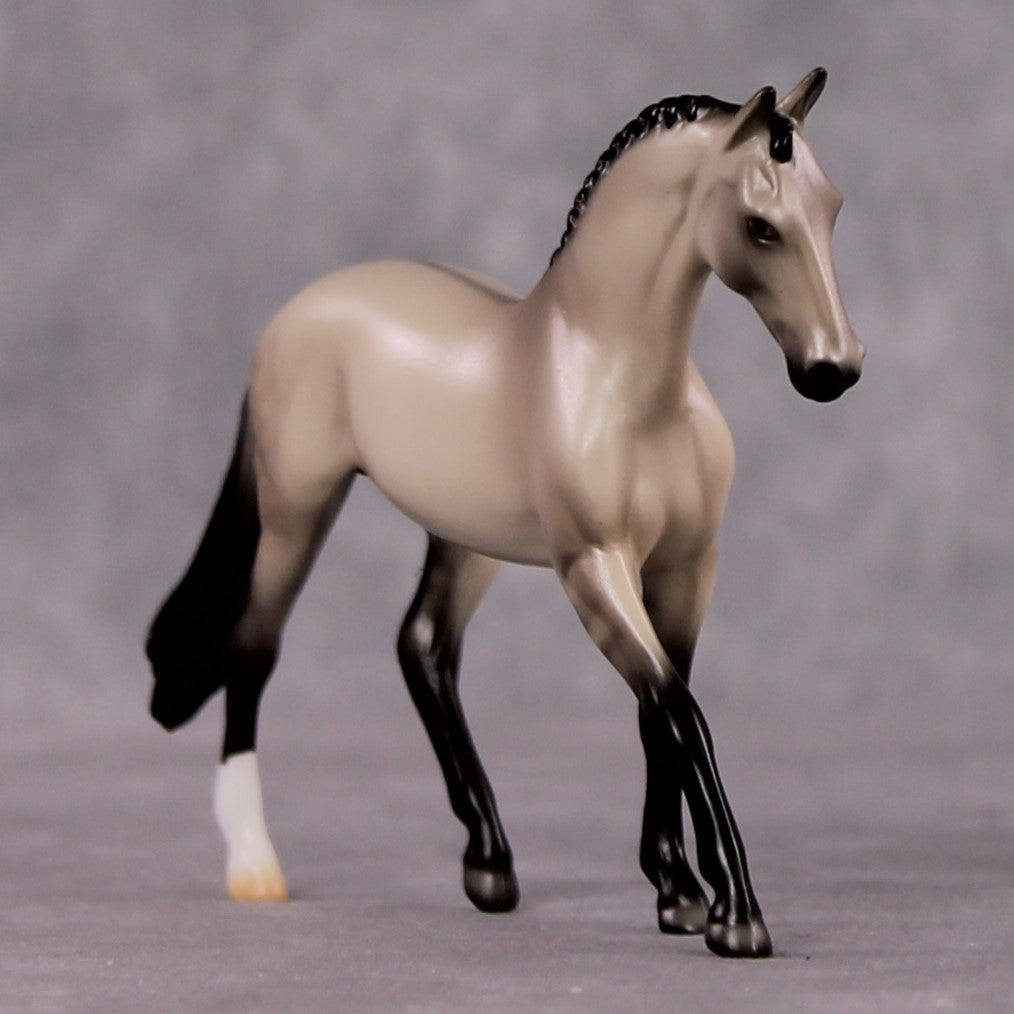 "Sonnet" OOAK Dappled Grulla Warmblood Chip By Ellen Robbins Shakespeare Sonnet 18 &amp; 130 Chips CL25
