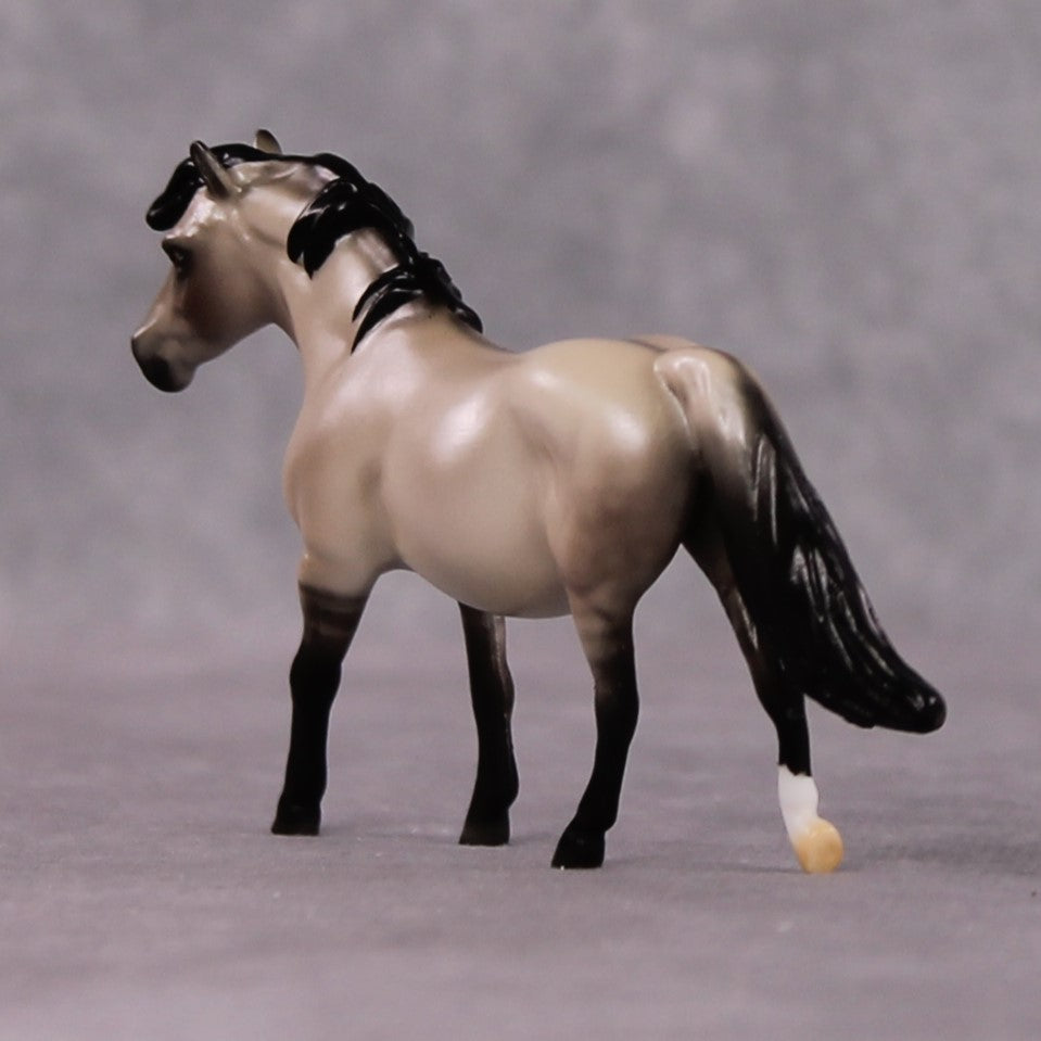 "Caesura" OOAK Dappled Grulla Pony Chip By Ellen Robbins Shakespeare Sonnet 18 & 130 Chips CL25