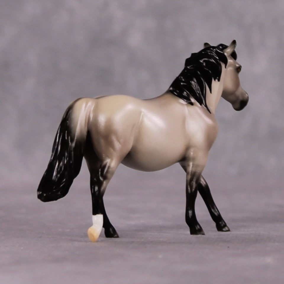 "Caesura" OOAK Dappled Grulla Pony Chip By Ellen Robbins Shakespeare Sonnet 18 & 130 Chips CL25