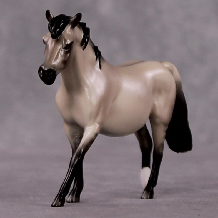 "Caesura" OOAK Dappled Grulla Pony Chip By Ellen Robbins Shakespeare Sonnet 18 & 130 Chips CL25