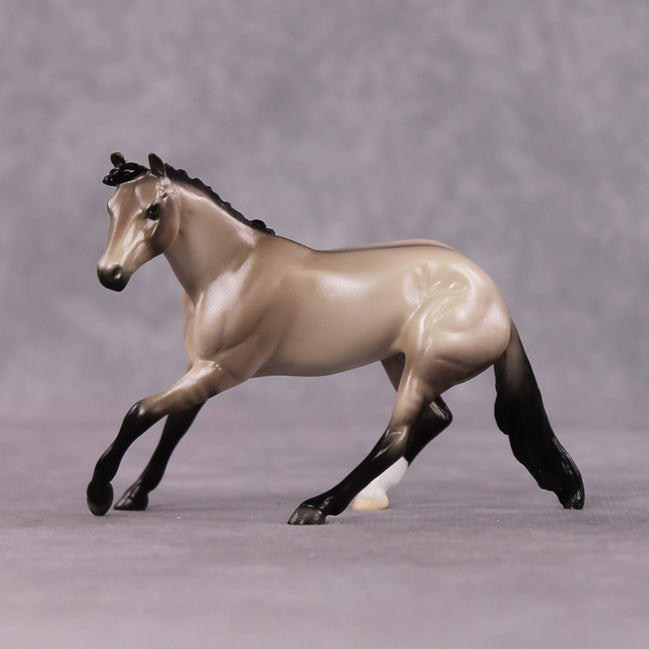 "Stanza" OOAK Dappled Grulla Cutter Chip By Ellen Robbins Shakespeare Sonnet 18 & 130 Chips CL25