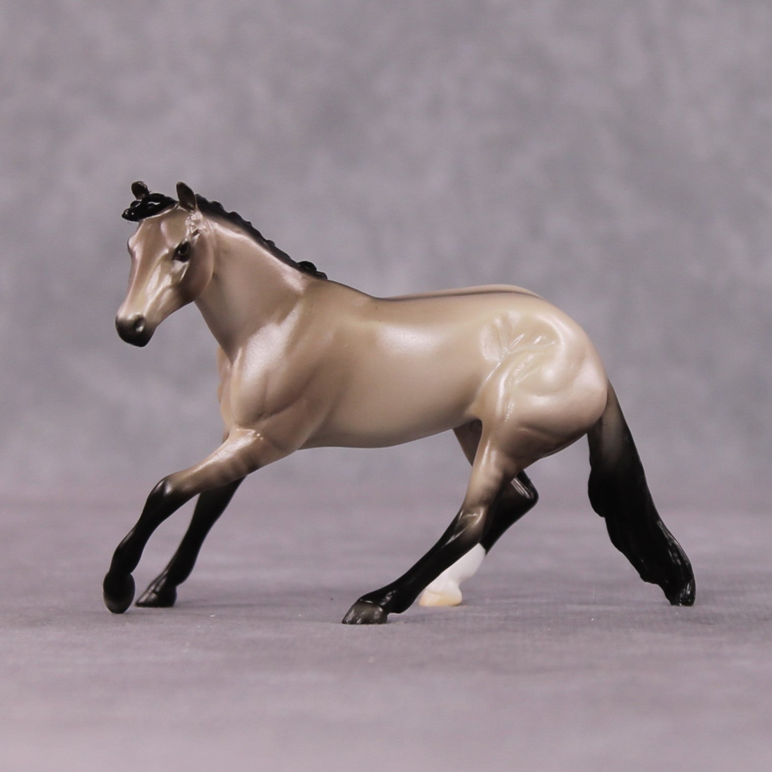 "Stanza" OOAK Dappled Grulla Cutter Chip By Ellen Robbins Shakespeare Sonnet 18 & 130 Chips CL25