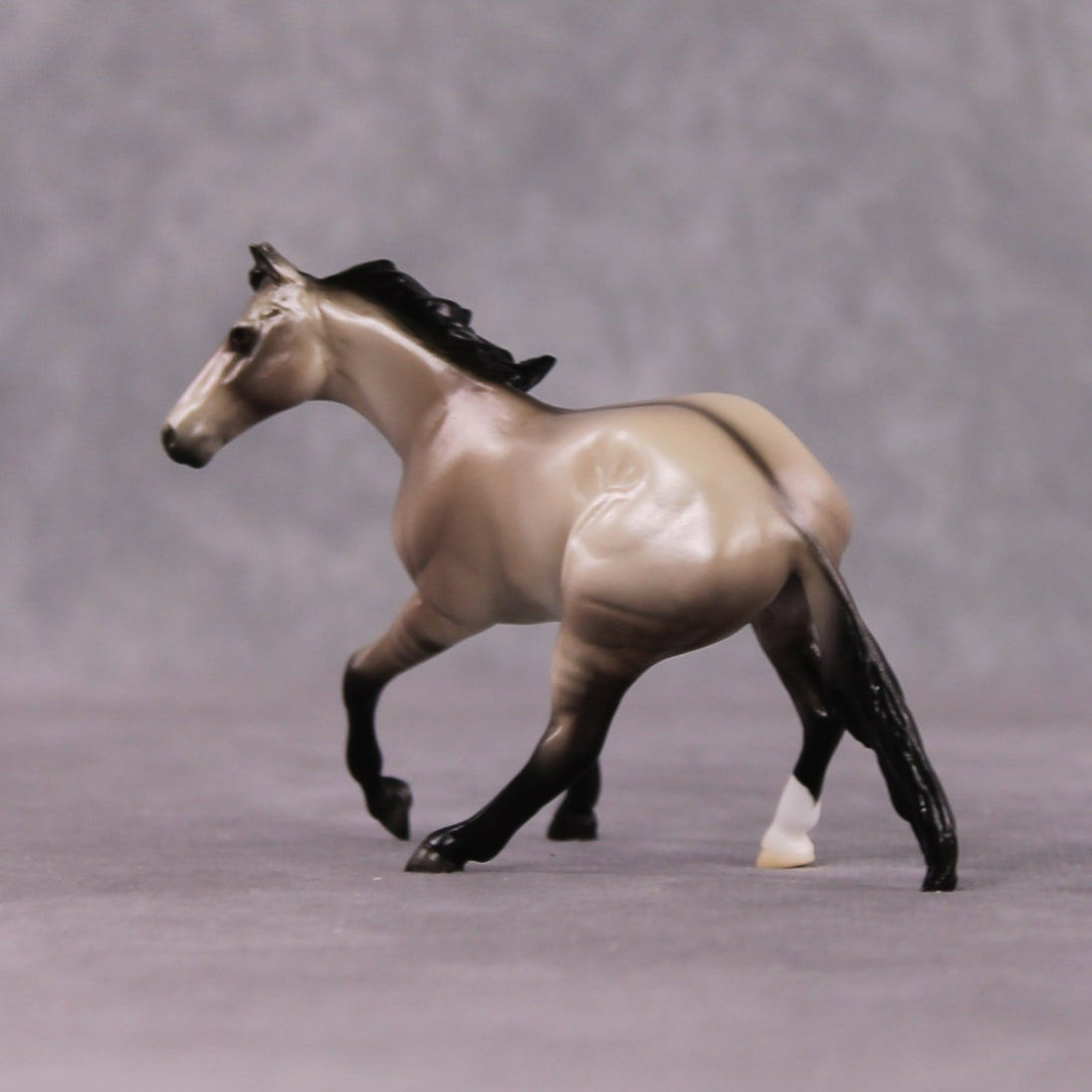 "Stanza" OOAK Dappled Grulla Cutter Chip By Ellen Robbins Shakespeare Sonnet 18 & 130 Chips CL25