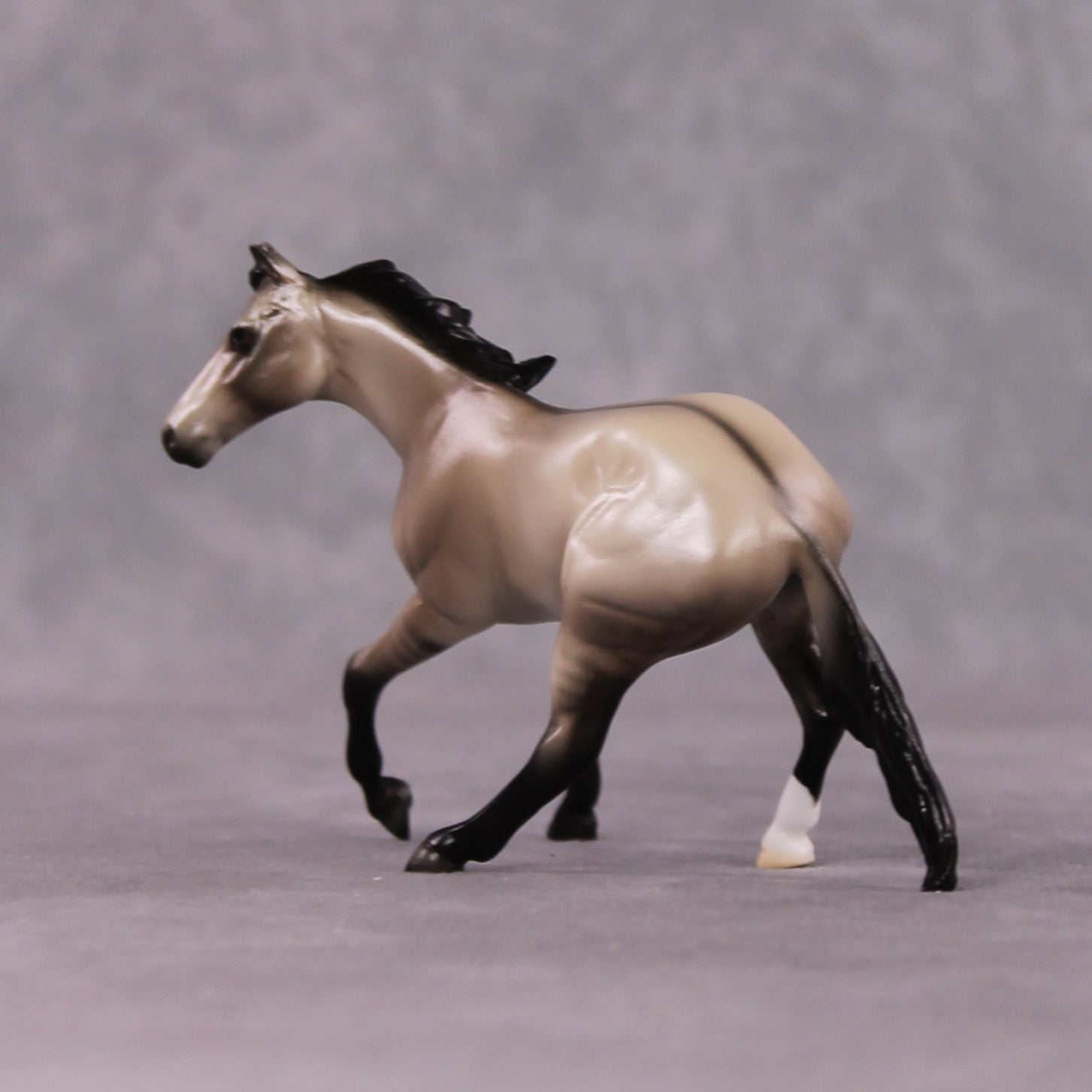 "Stanza" OOAK Dappled Grulla Cutter Chip By Ellen Robbins Shakespeare Sonnet 18 &amp; 130 Chips CL25