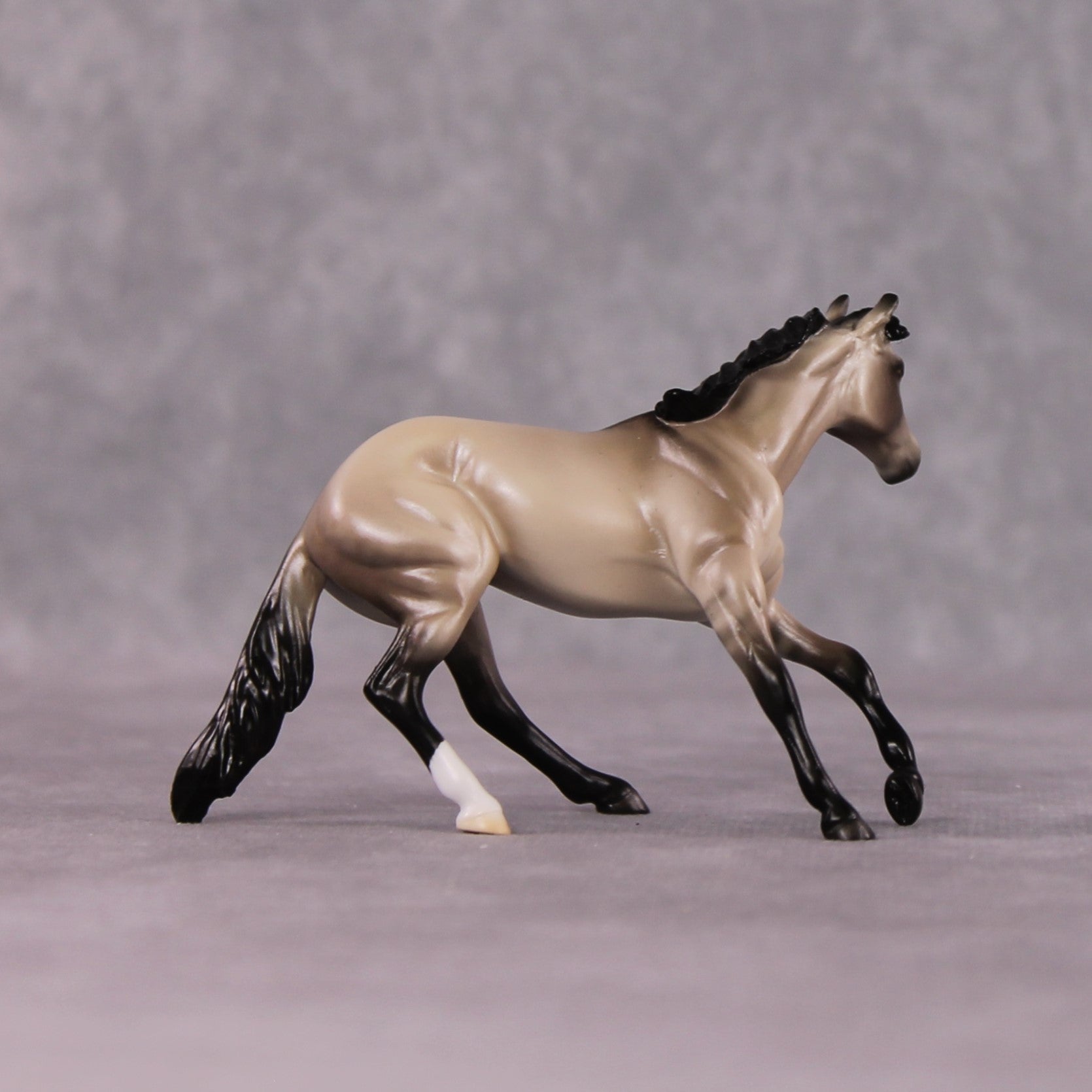 "Stanza" OOAK Dappled Grulla Cutter Chip By Ellen Robbins Shakespeare Sonnet 18 &amp; 130 Chips CL25