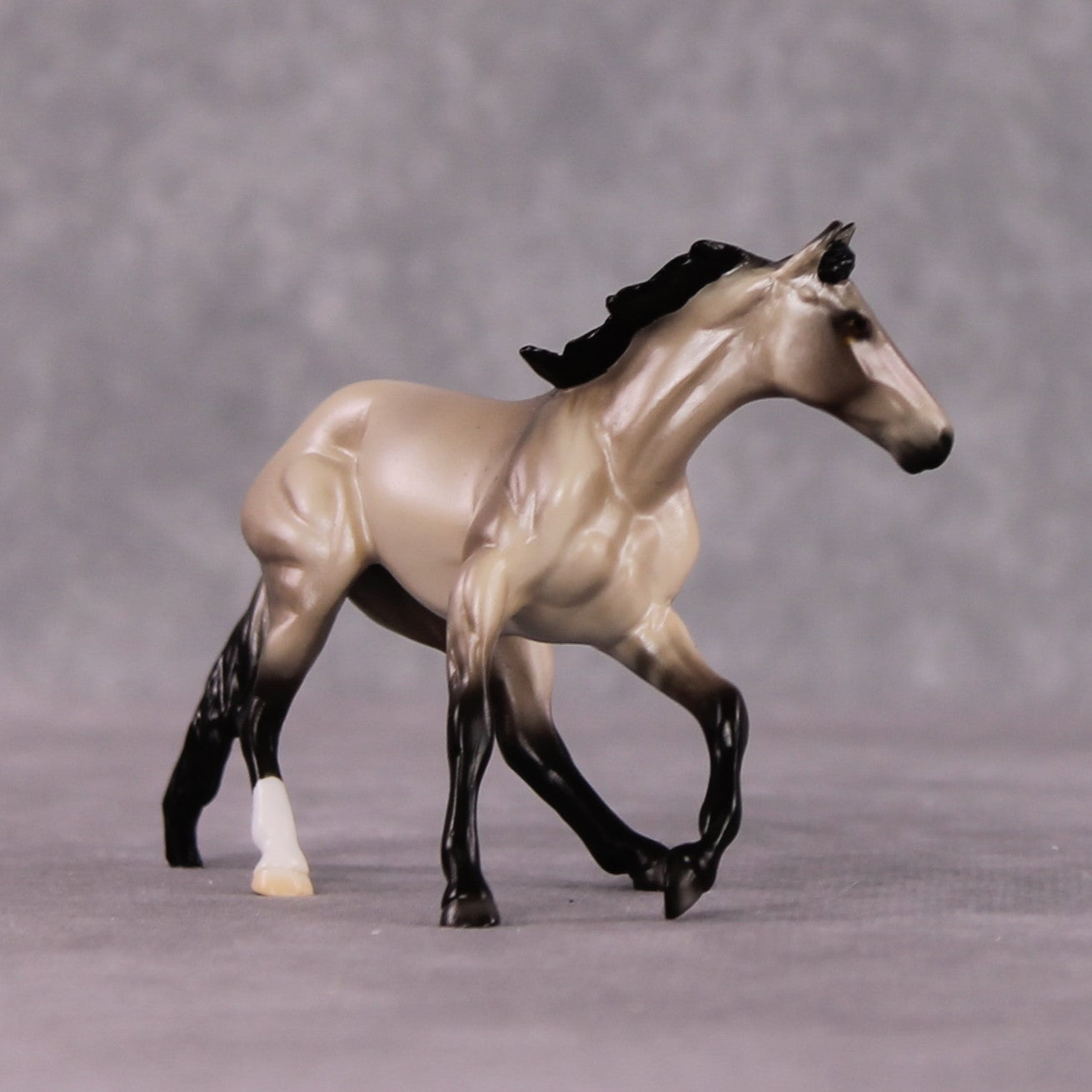 "Stanza" OOAK Dappled Grulla Cutter Chip By Ellen Robbins Shakespeare Sonnet 18 &amp; 130 Chips CL25