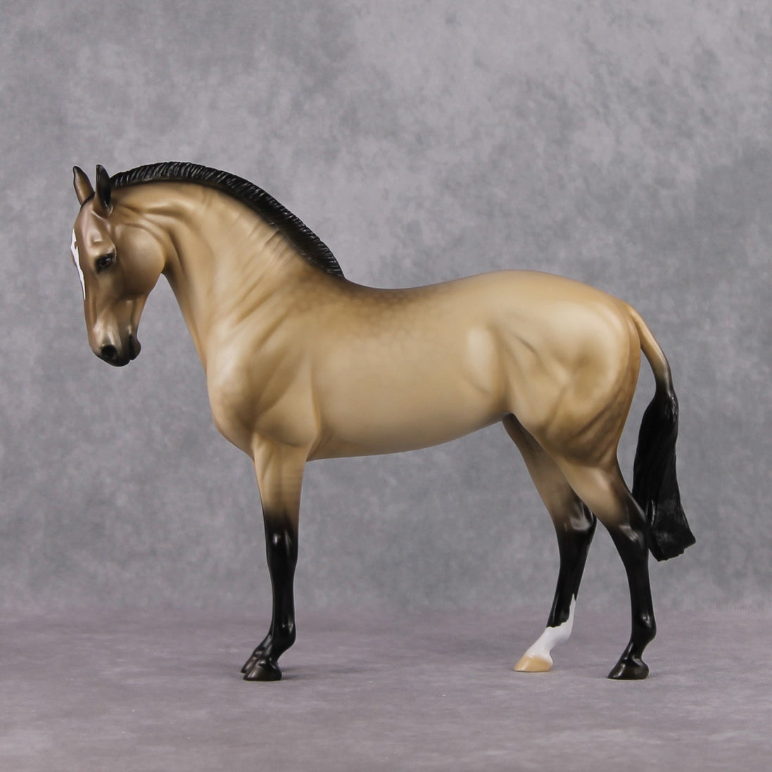 "Rare Love" Pre Order LE-15 Dappled Grulla Andalusian Stone Painted by Ellen Robbins - February 2025 Sonnets 18 & 130 Shakespeare CL25