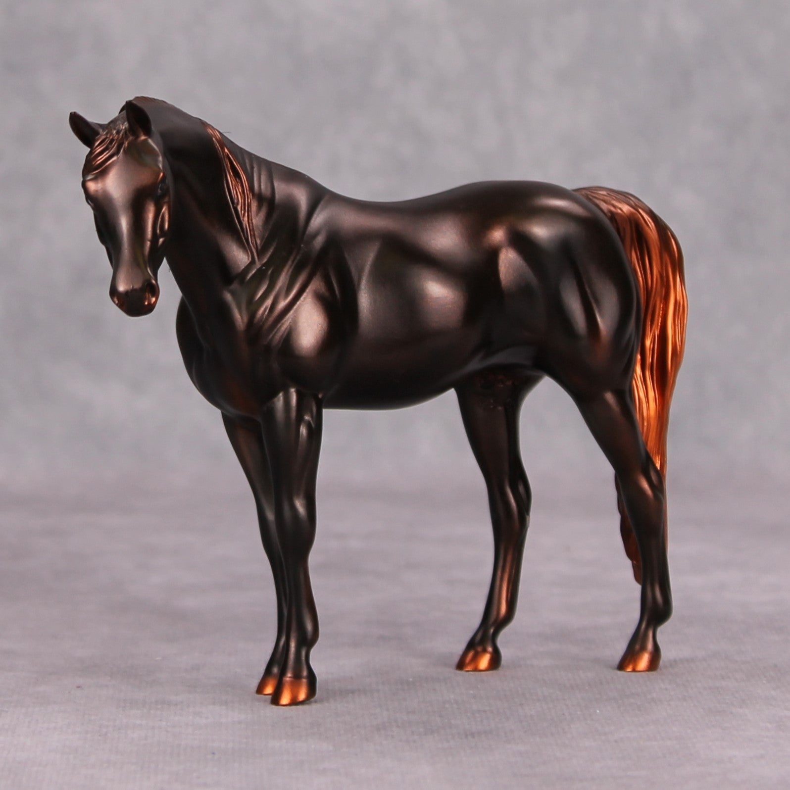 Copper Penny OOAK Deco Bronze Pebble Arabian By Julie Keim MM24