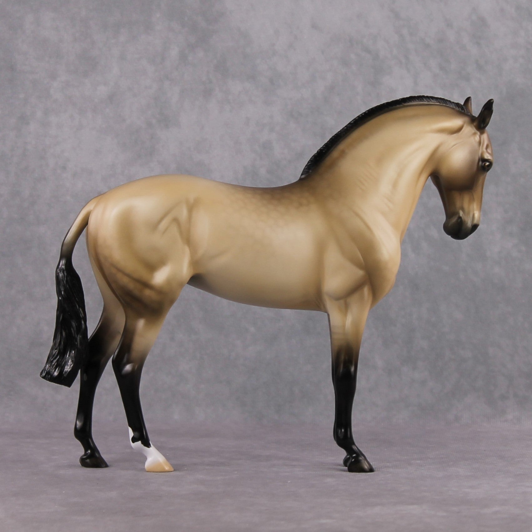 "Rare Love" Pre Order LE-15 Dappled Grulla Andalusian Stone Painted by Ellen Robbins - February 2025 Sonnets 18 &amp; 130 Shakespeare CL25