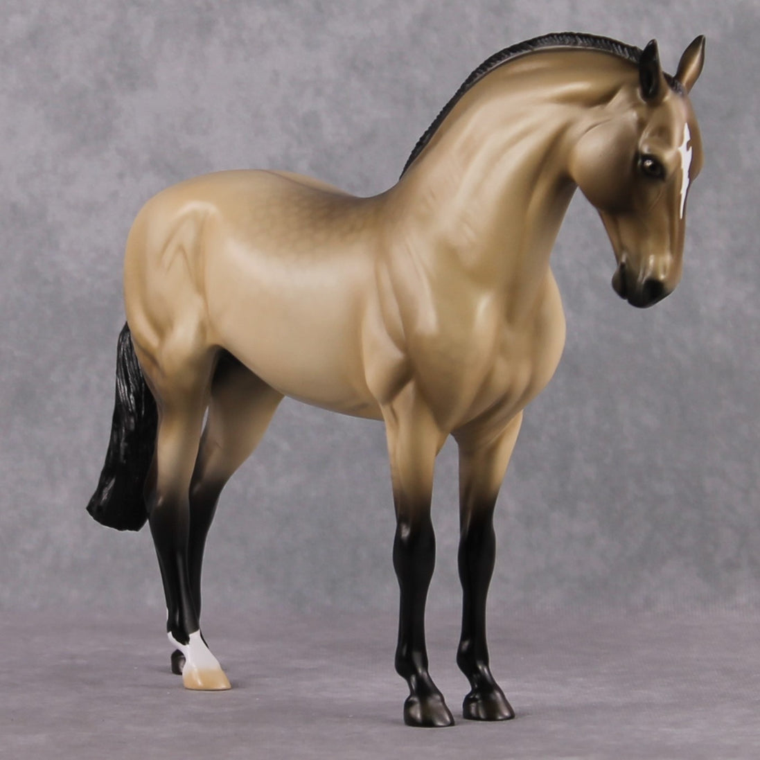 "Rare Love" Pre Order LE-15 Dappled Grulla Andalusian Stone Painted by Ellen Robbins - February 2025 Sonnets 18 & 130 Shakespeare CL25