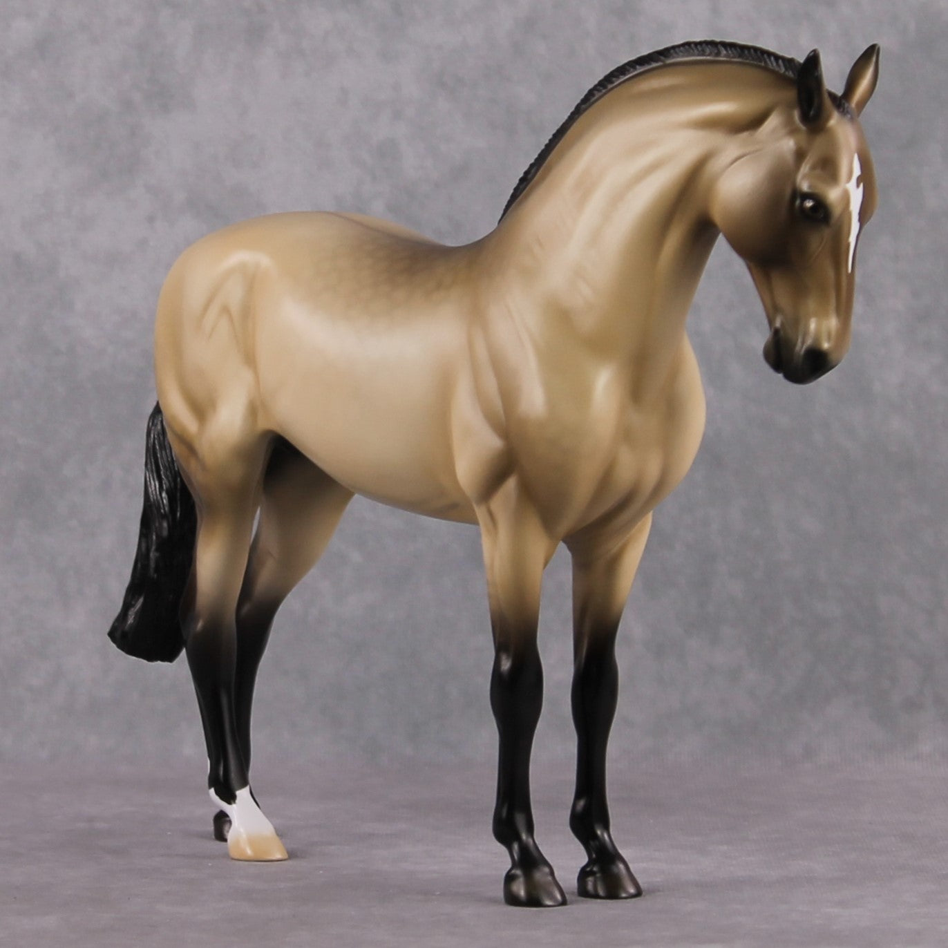 "Rare Love" Pre Order LE-15 Dappled Grulla Andalusian Stone Painted by Ellen Robbins - February 2025 Sonnets 18 &amp; 130 Shakespeare CL25