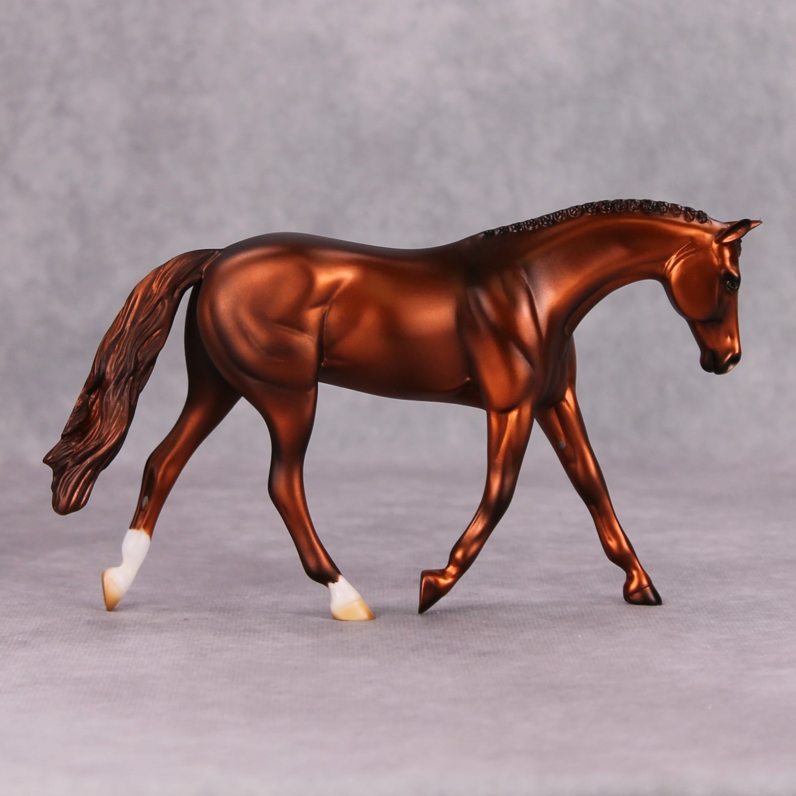 Shilling OOAK Deco Metallic Chestnut Pebble Warmblood By Julie Keim MM24