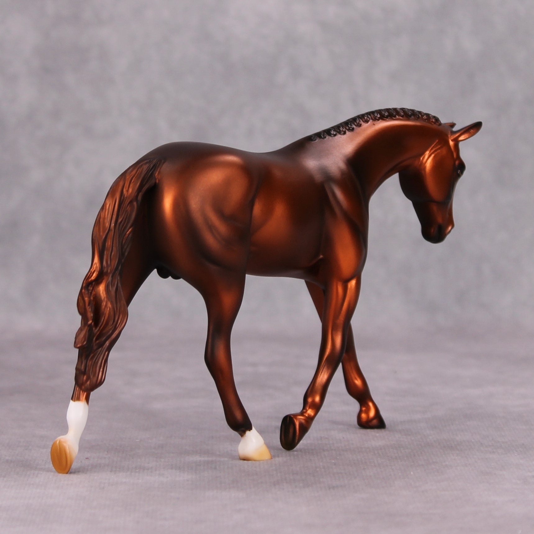 Shilling OOAK Deco Metallic Chestnut Pebble Warmblood By Julie Keim MM24