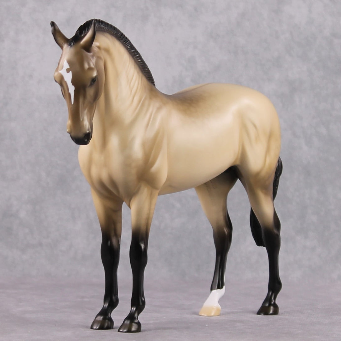 "Rare Love" Pre Order LE-15 Dappled Grulla Andalusian Stone Painted by Ellen Robbins - February 2025 Sonnets 18 & 130 Shakespeare CL25