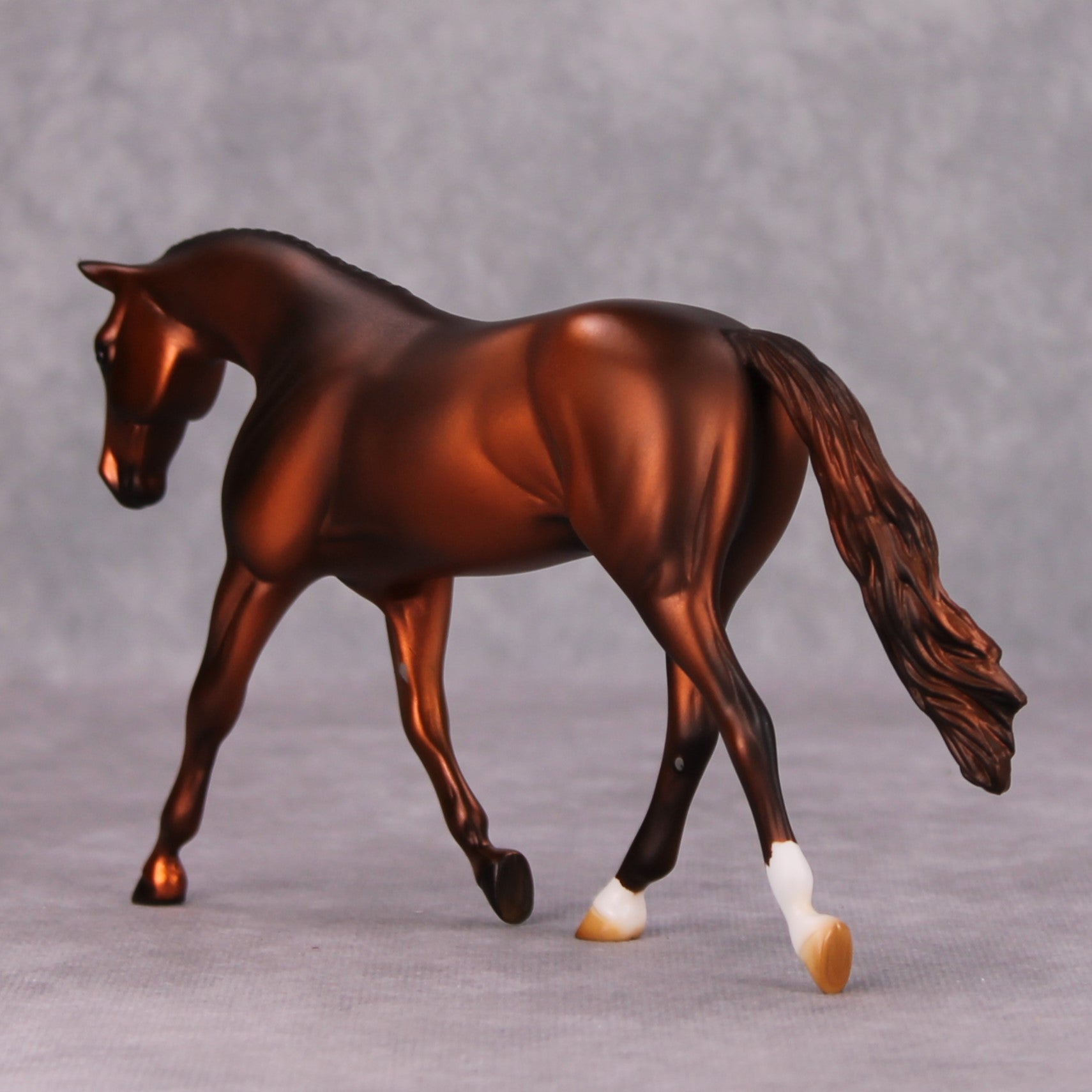 Shilling OOAK Deco Metallic Chestnut Pebble Warmblood By Julie Keim MM24