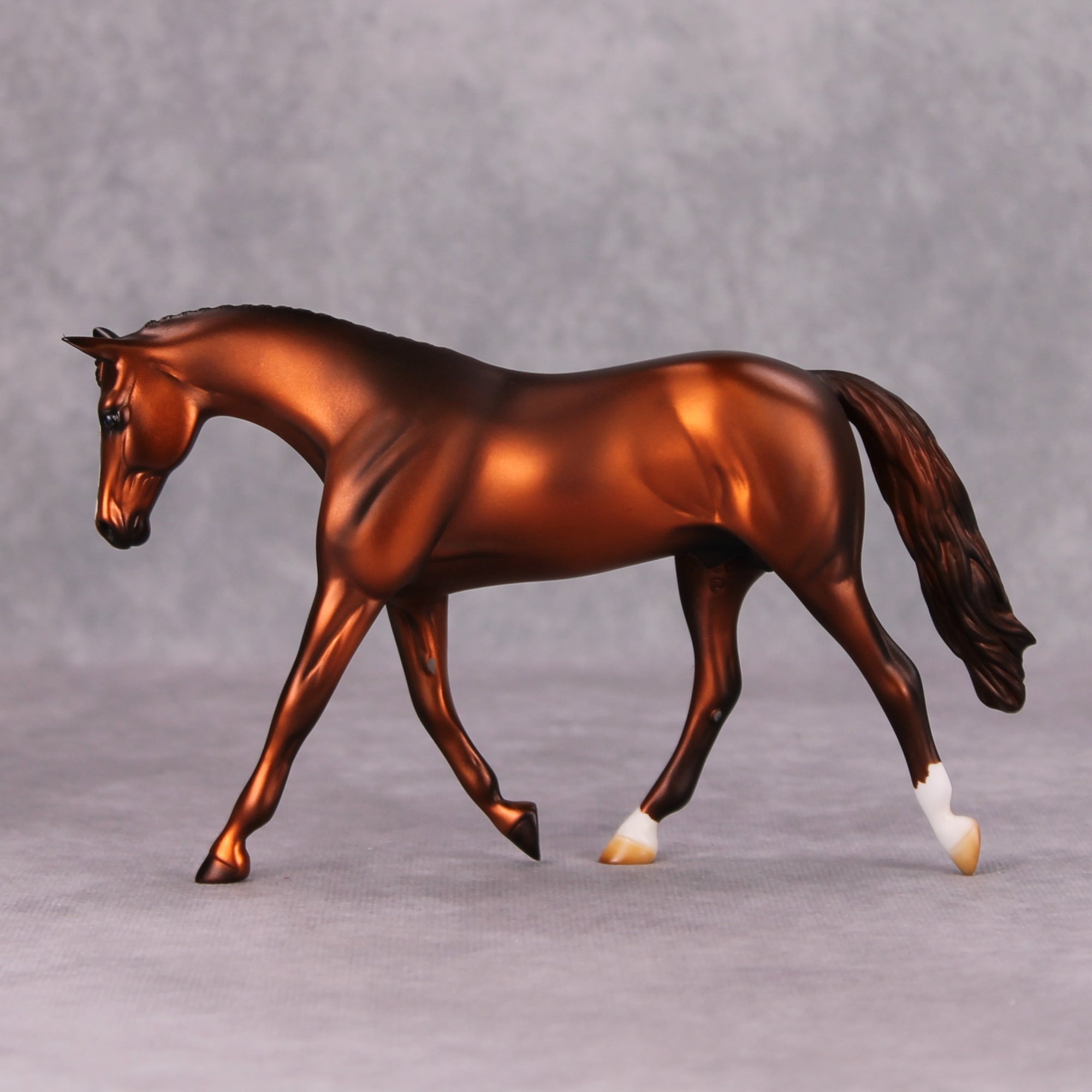 Shilling OOAK Deco Metallic Chestnut Pebble Warmblood By Julie Keim MM24