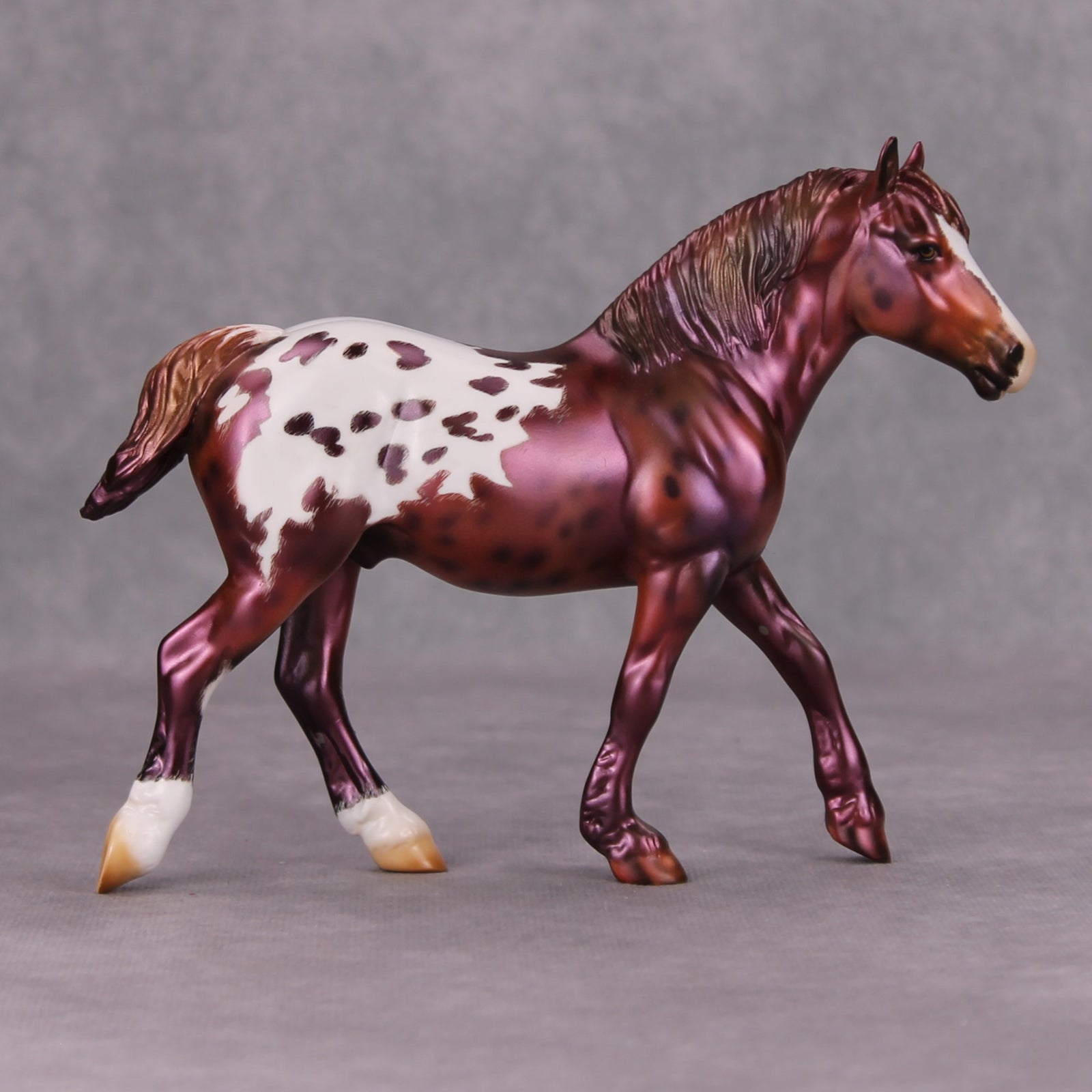 Snozzberries OOAK Deco Metallic Maroon Pebble Draft By Julie Keim MM24