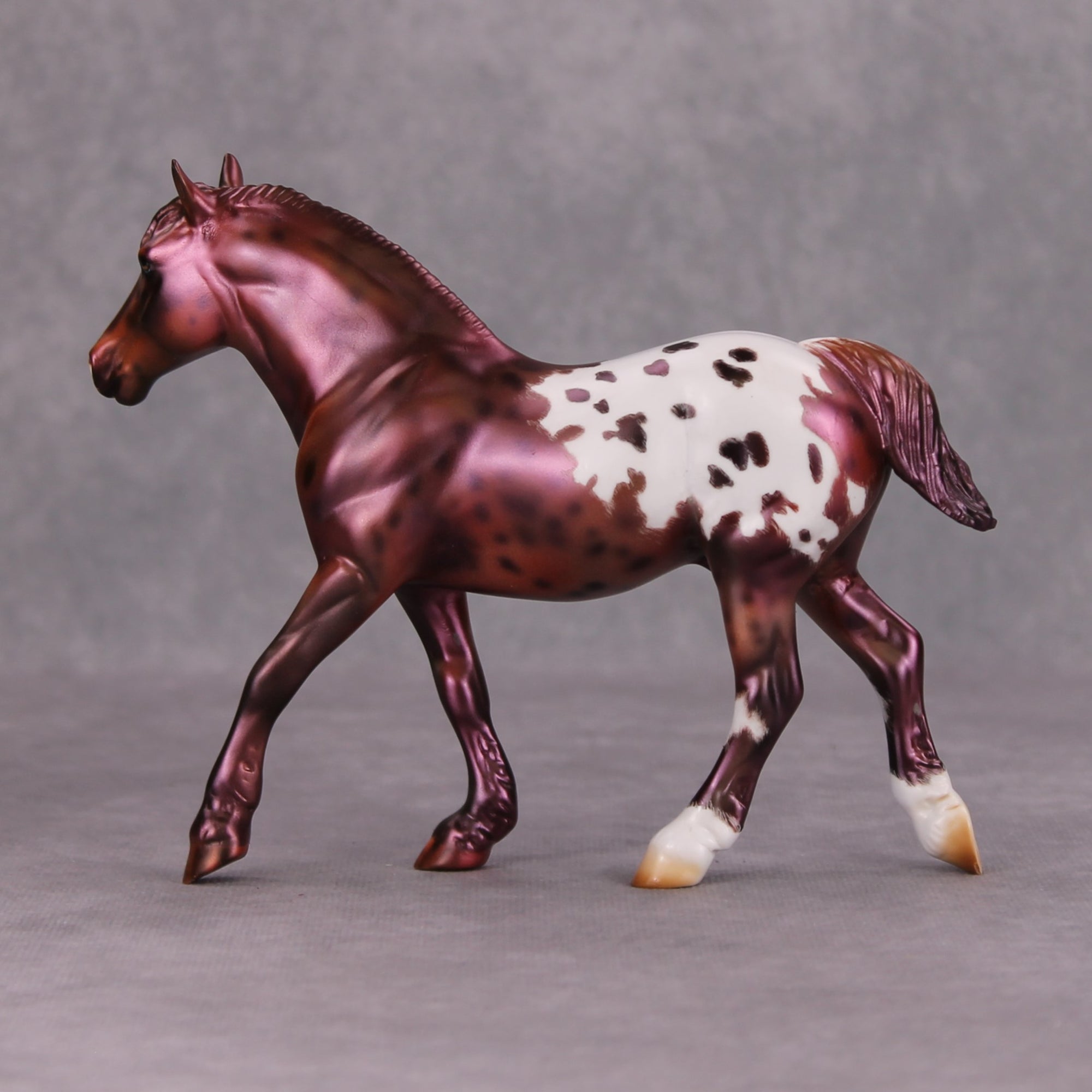 Snozzberries OOAK Deco Metallic Maroon Pebble Draft By Julie Keim MM24