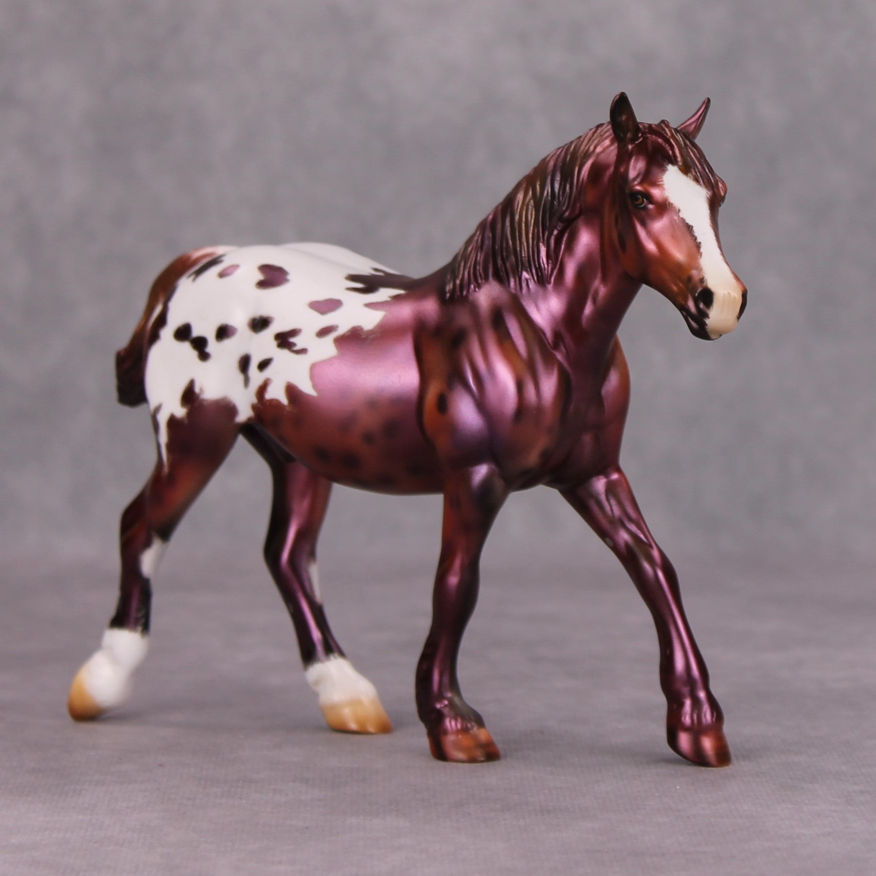 Snozzberries OOAK Deco Metallic Maroon Pebble Draft By Julie Keim MM24