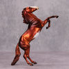 Cinnamon Bear OOAK Deco Metallic Chestnut Pinto Rearing Pebble By Julie Keim MM24