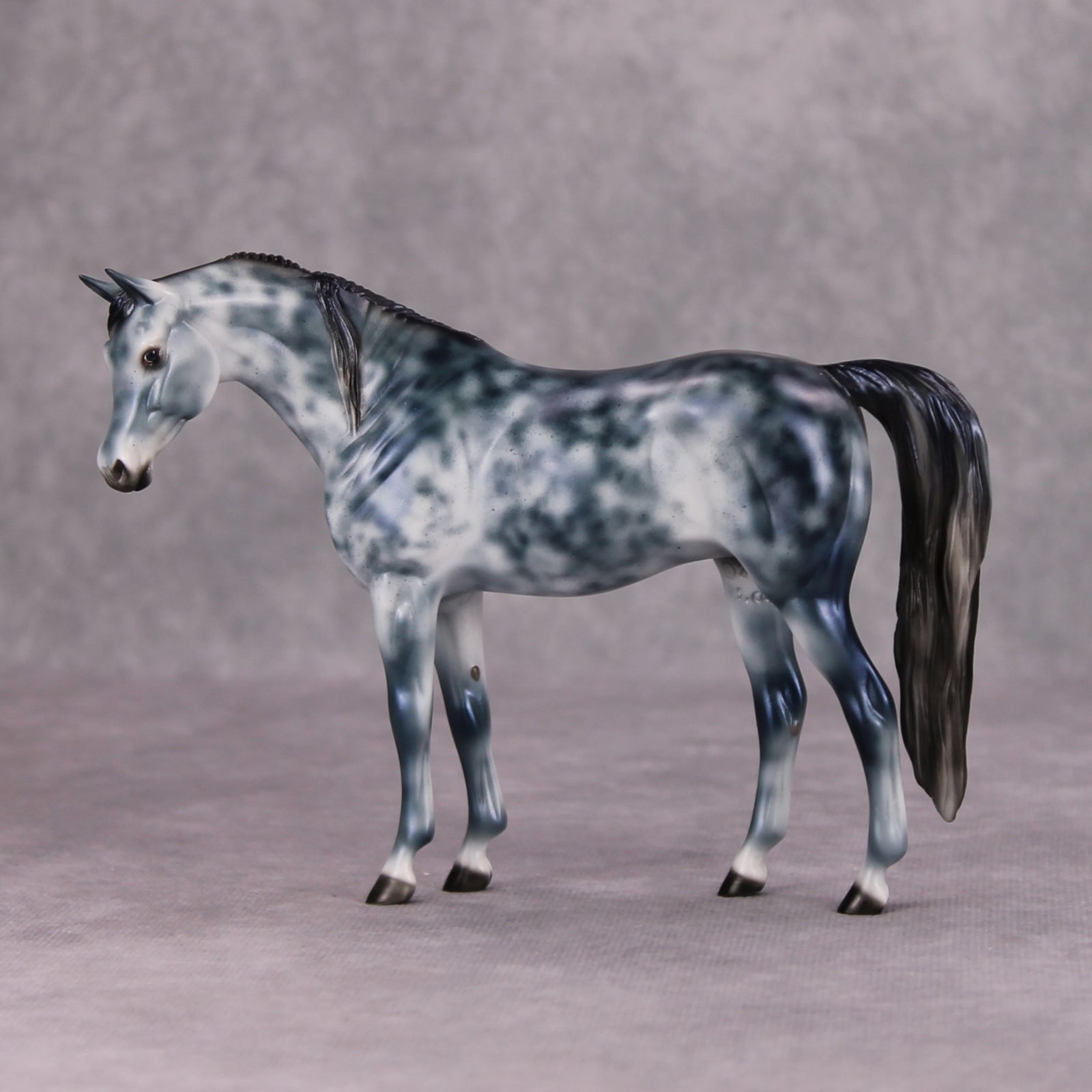 Thunder at Night OOAK Blue Deco Pebble Arabian By Ellen Robbins MM24