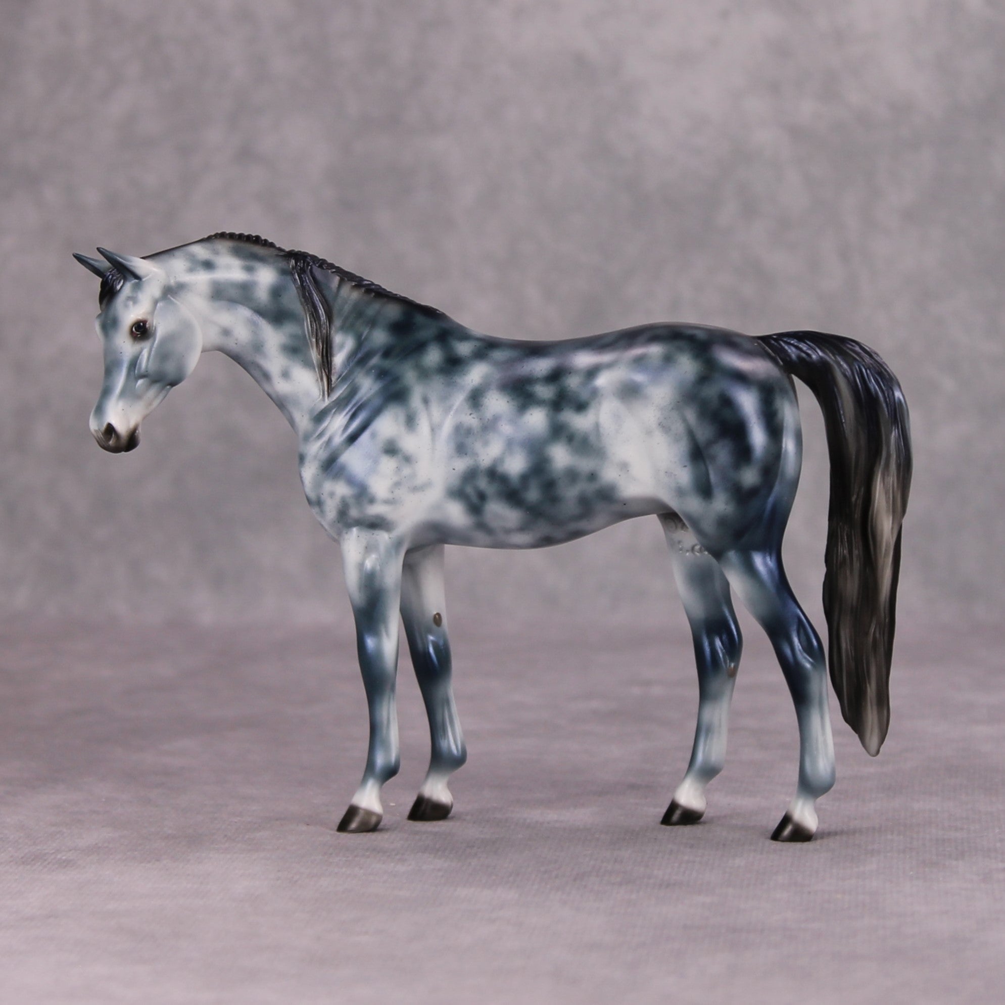 Thunder at Night OOAK Blue Deco Pebble Arabian By Ellen Robbins MM24