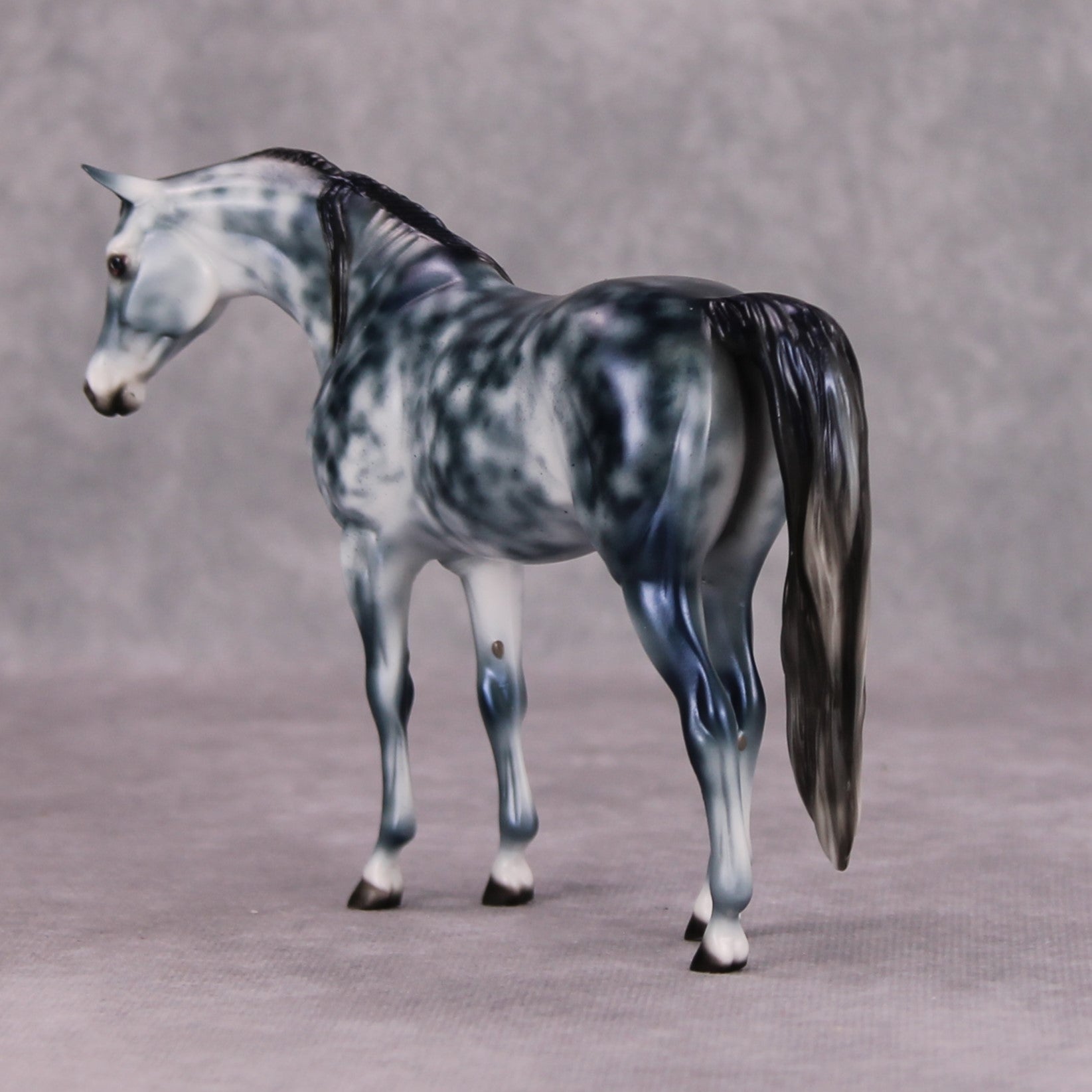 Thunder at Night OOAK Blue Deco Pebble Arabian By Ellen Robbins MM24