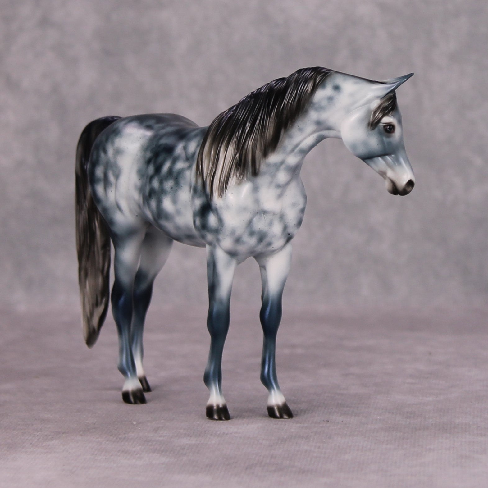 Thunder at Night OOAK Blue Deco Pebble Arabian By Ellen Robbins MM24