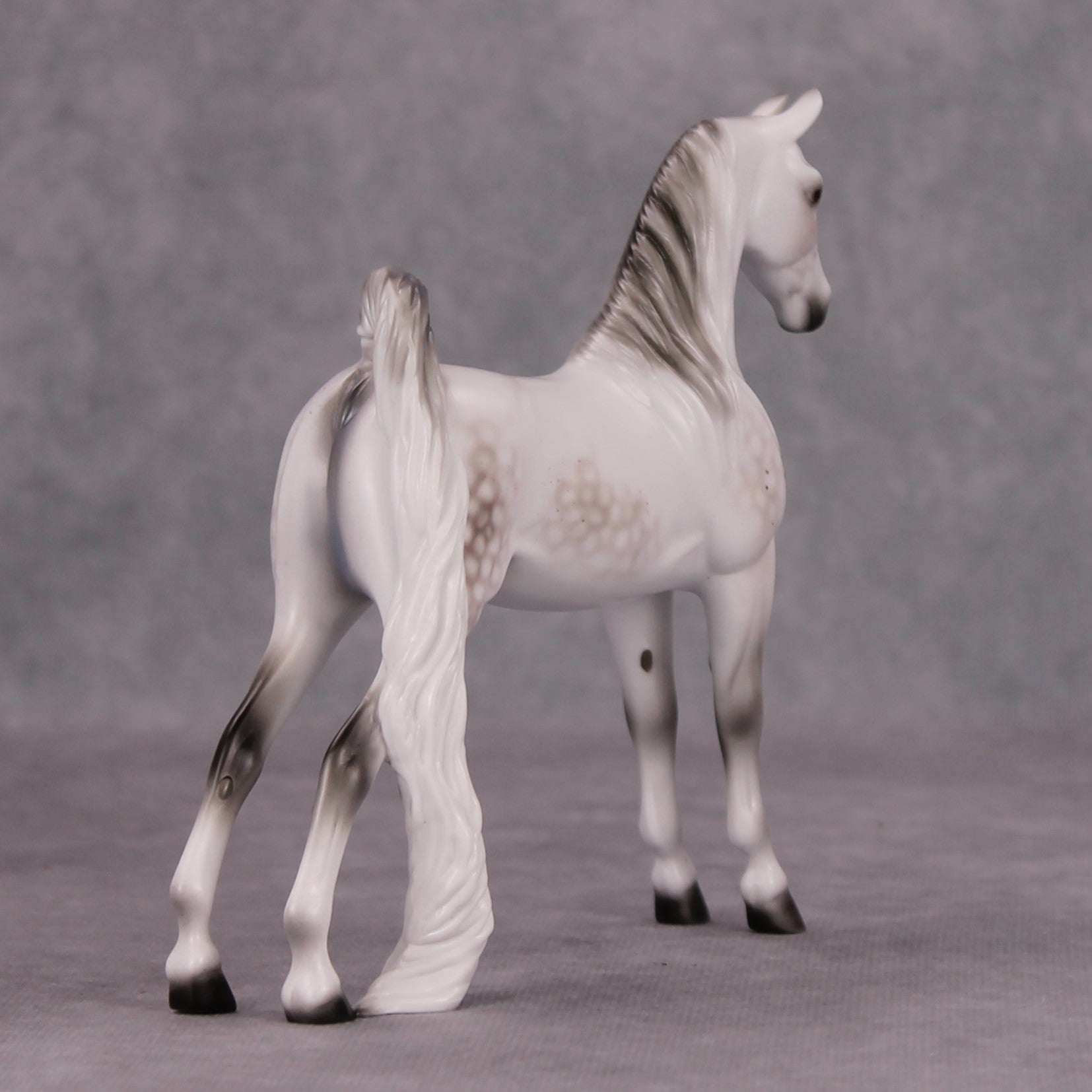 Sepulchral OOAK Dappled Fleabitten Rose Grey Pebble Saddlebred By Ellen Robbins MM24