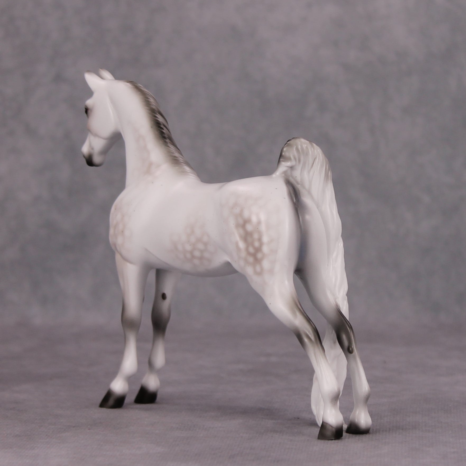 Sepulchral OOAK Dappled Fleabitten Rose Grey Pebble Saddlebred By Ellen Robbins MM24