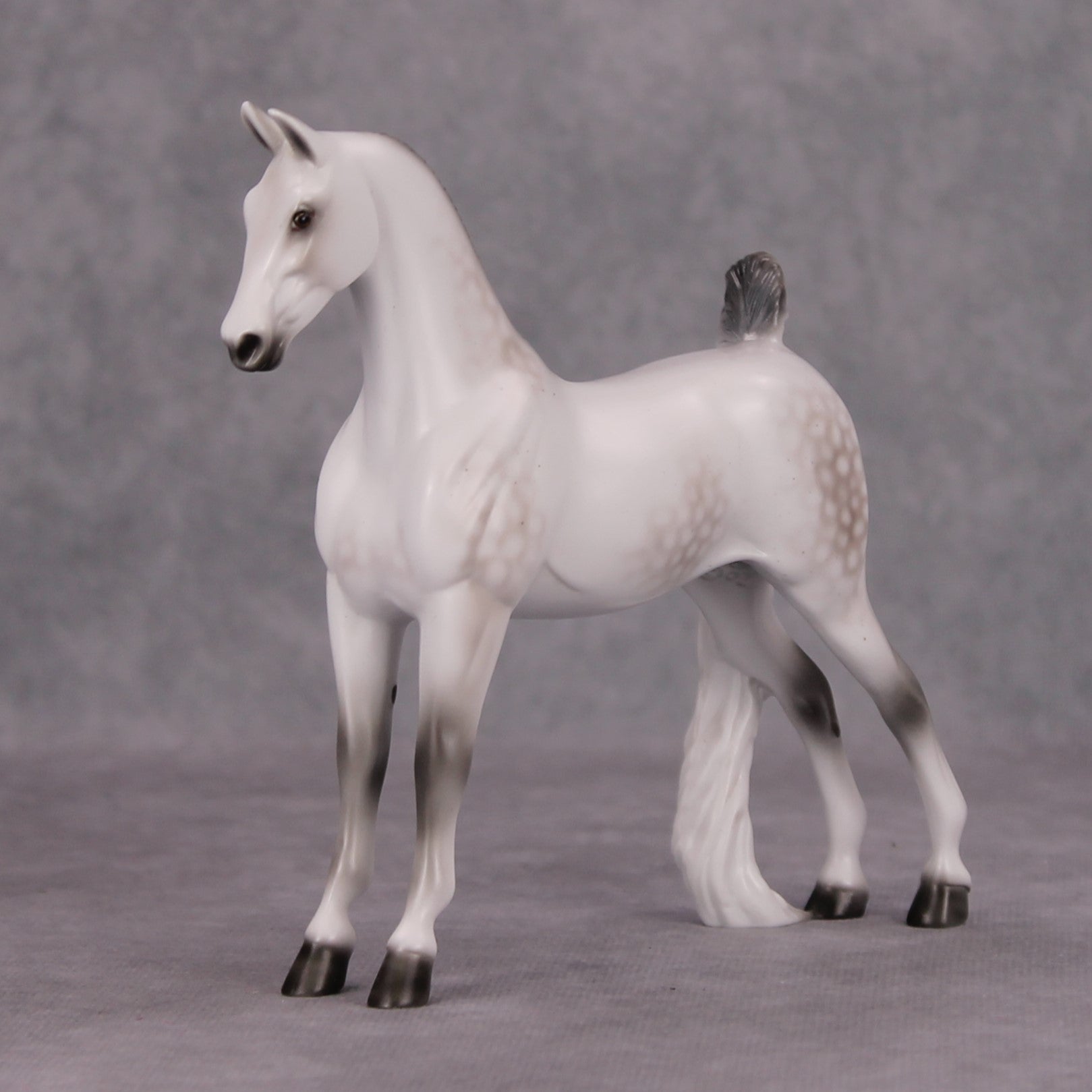 Sepulchral OOAK Dappled Fleabitten Rose Grey Pebble Saddlebred By Ellen Robbins MM24
