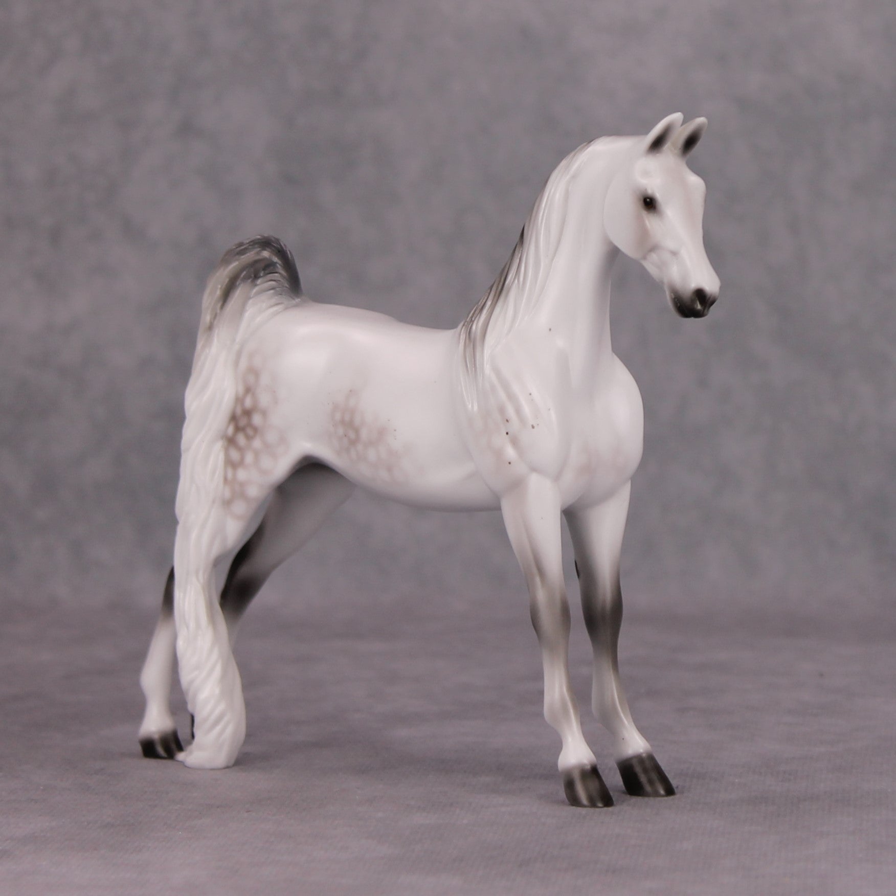 Sepulchral OOAK Dappled Fleabitten Rose Grey Pebble Saddlebred By Ellen Robbins MM24