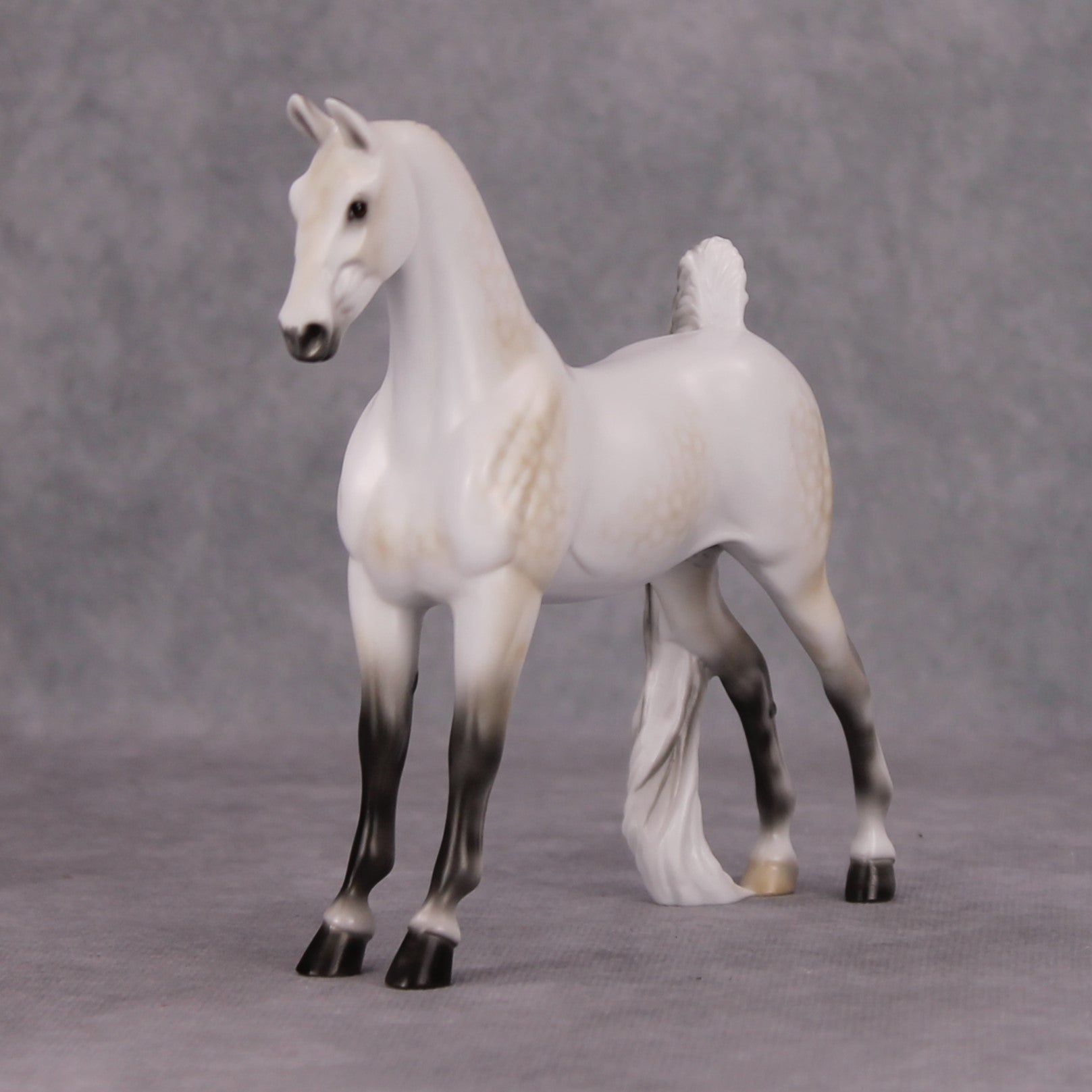 Spectral OOAK Fleabitten Dappled Buckskin Going Grey Pebble Saddlebred By Ellen Robbins MM24