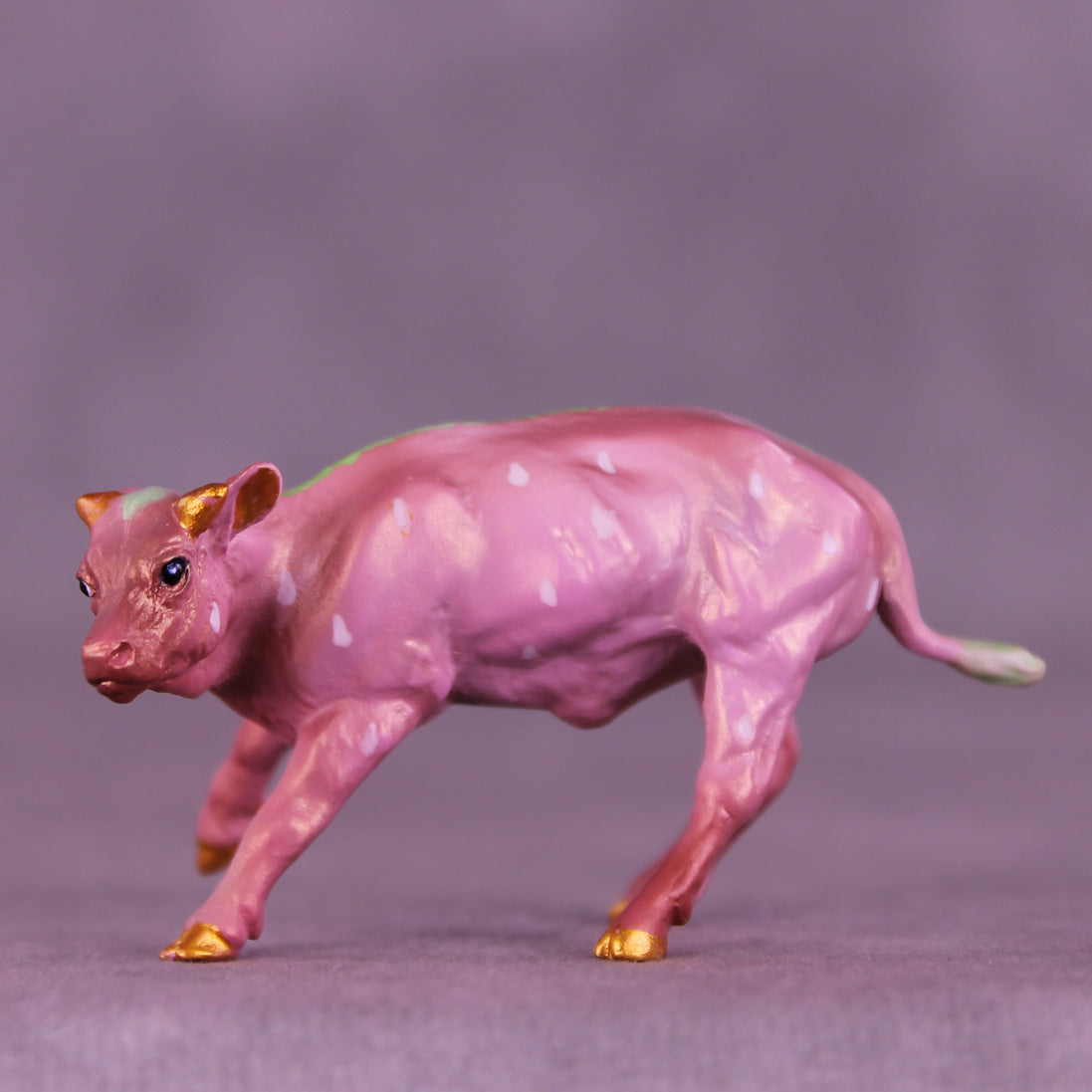 Strawberry Mooshake OOAK FCM Chip Cow by Kristen Cermele GS26