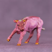 Strawberry Mooshake OOAK FCM Chip Cow by Kristen Cermele GS26