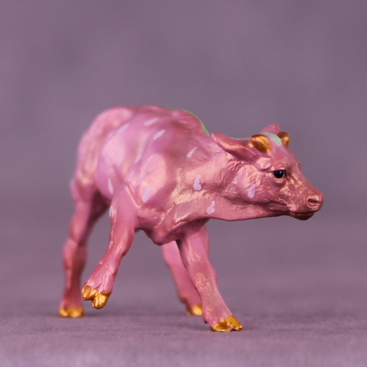 Strawberry Mooshake OOAK FCM Chip Cow by Kristen Cermele GS26