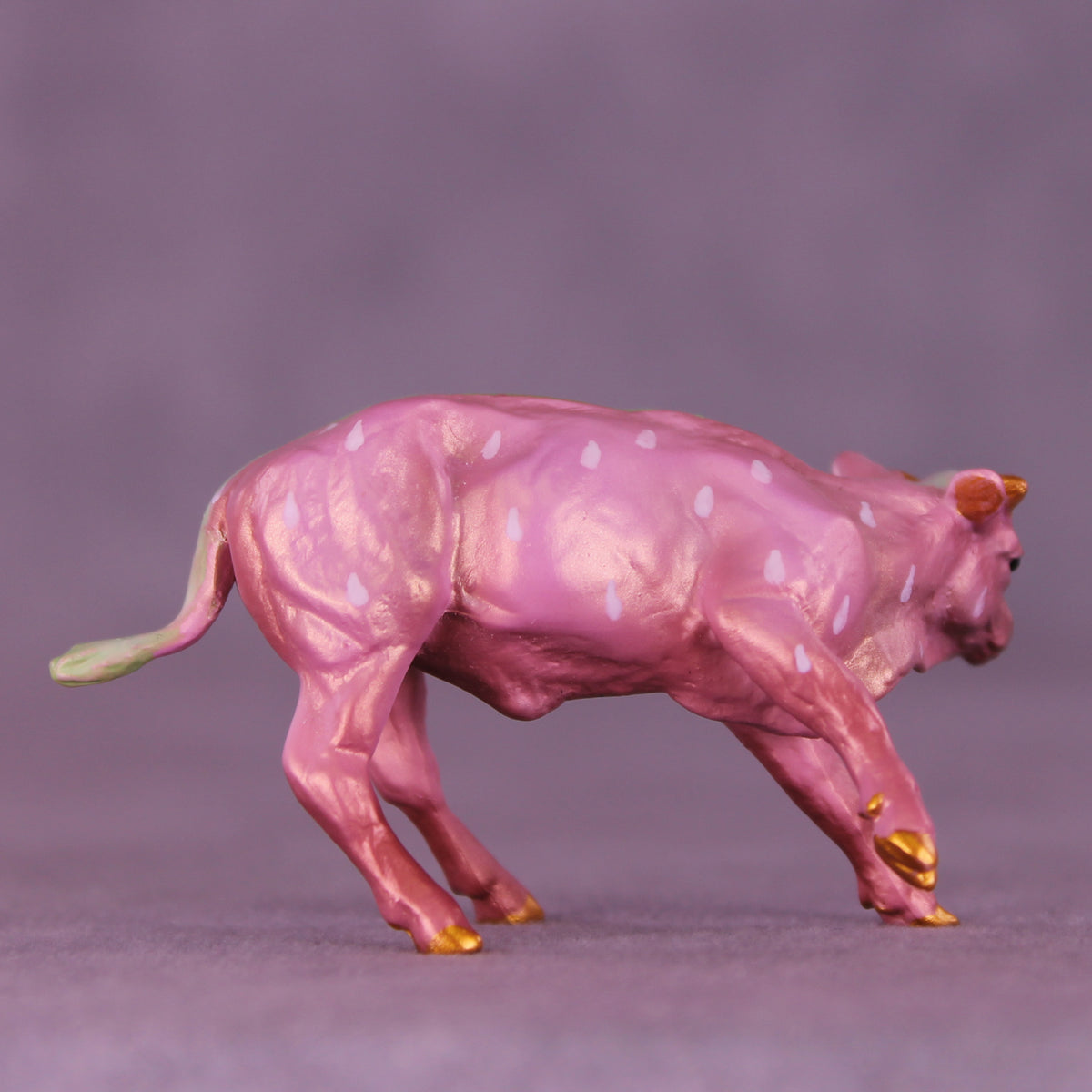 Strawberry Mooshake OOAK FCM Chip Cow by Kristen Cermele GS26