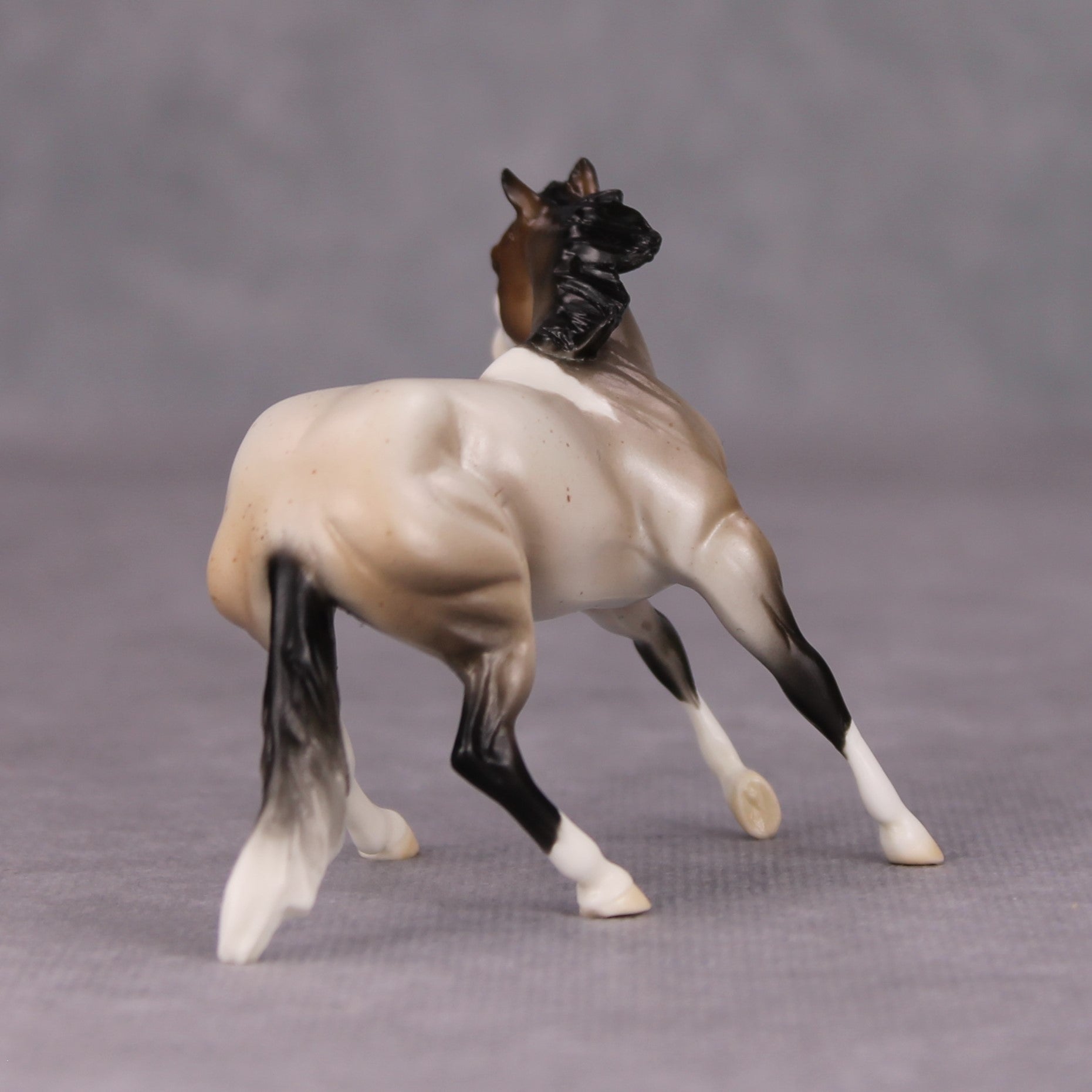 Dance to Forget OOAK Bay Roan Tobiano Cutter Chip By Ellen Robbins MM24