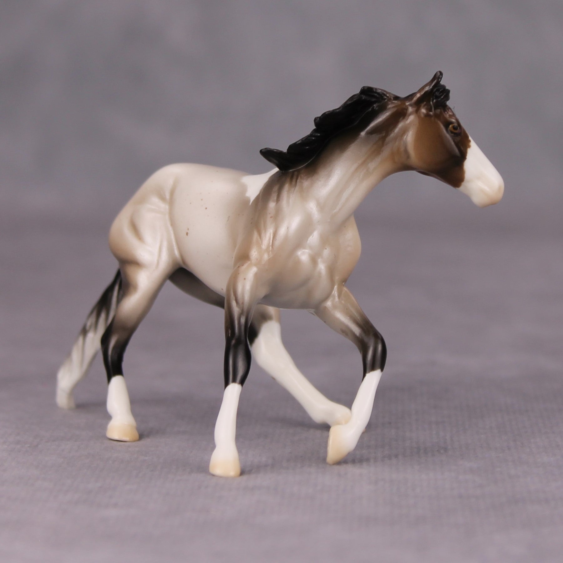 Dance to Forget OOAK Bay Roan Tobiano Cutter Chip By Ellen Robbins MM24