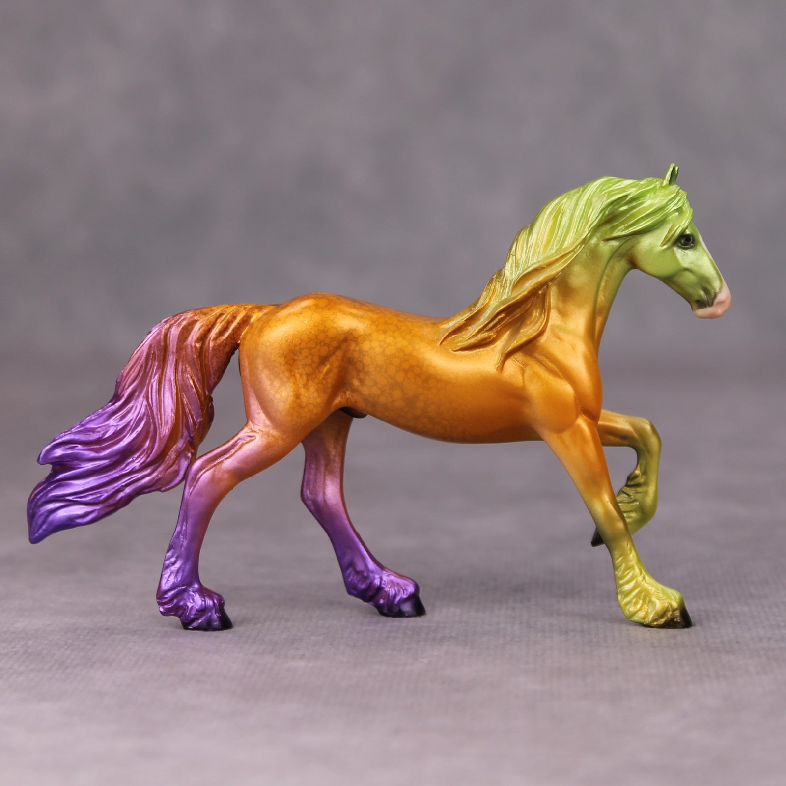 Good To Be Bad OOAK Halloween Colors Multicolor Deco Friesian Chip By Jess Hamill MM24