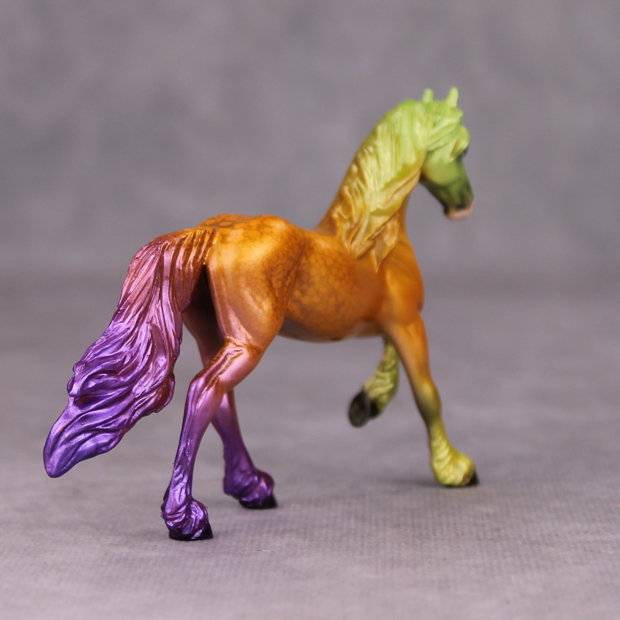 Good To Be Bad OOAK Halloween Colors Multicolor Deco Friesian Chip By Jess Hamill MM24