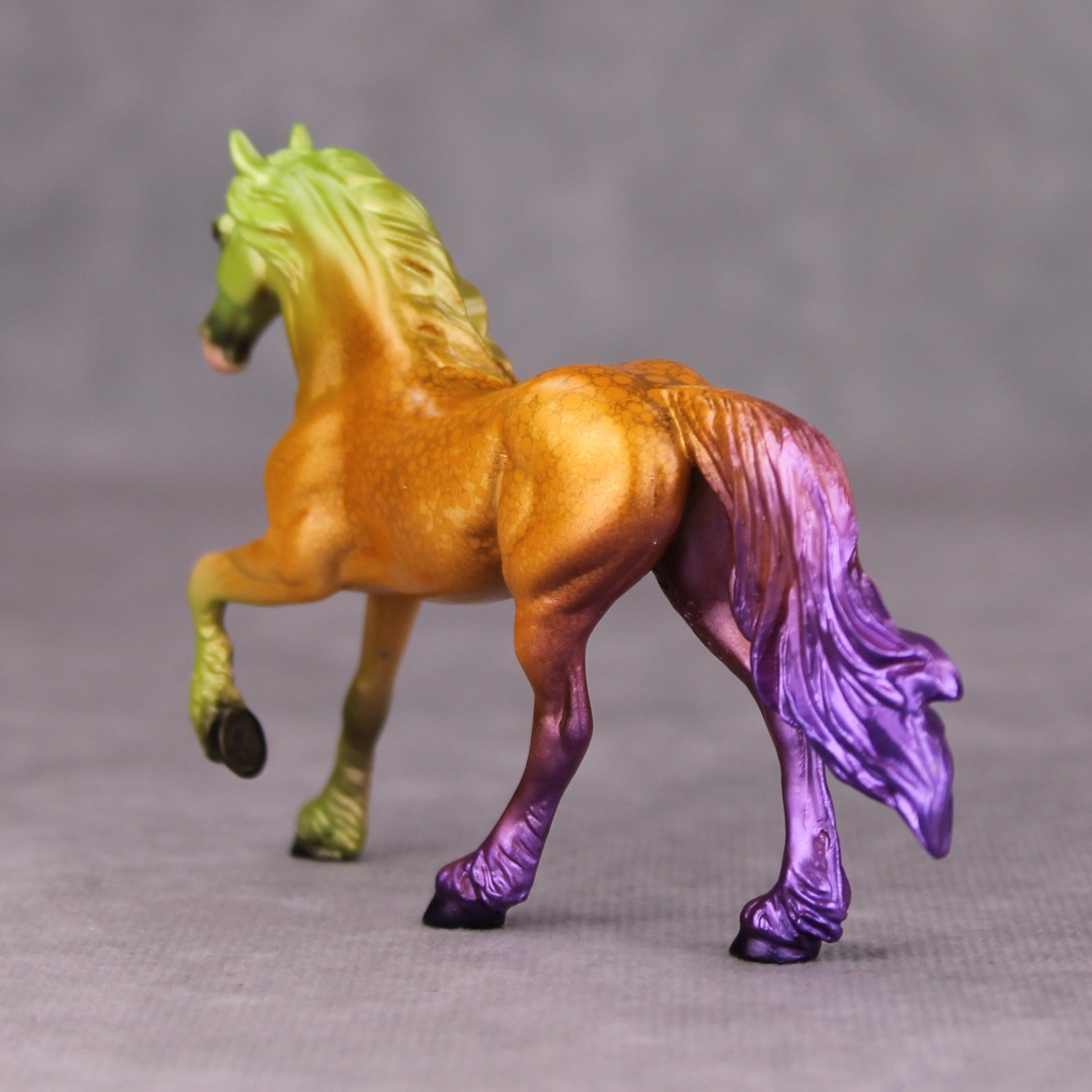 Good To Be Bad OOAK Halloween Colors Multicolor Deco Friesian Chip By Jess Hamill MM24