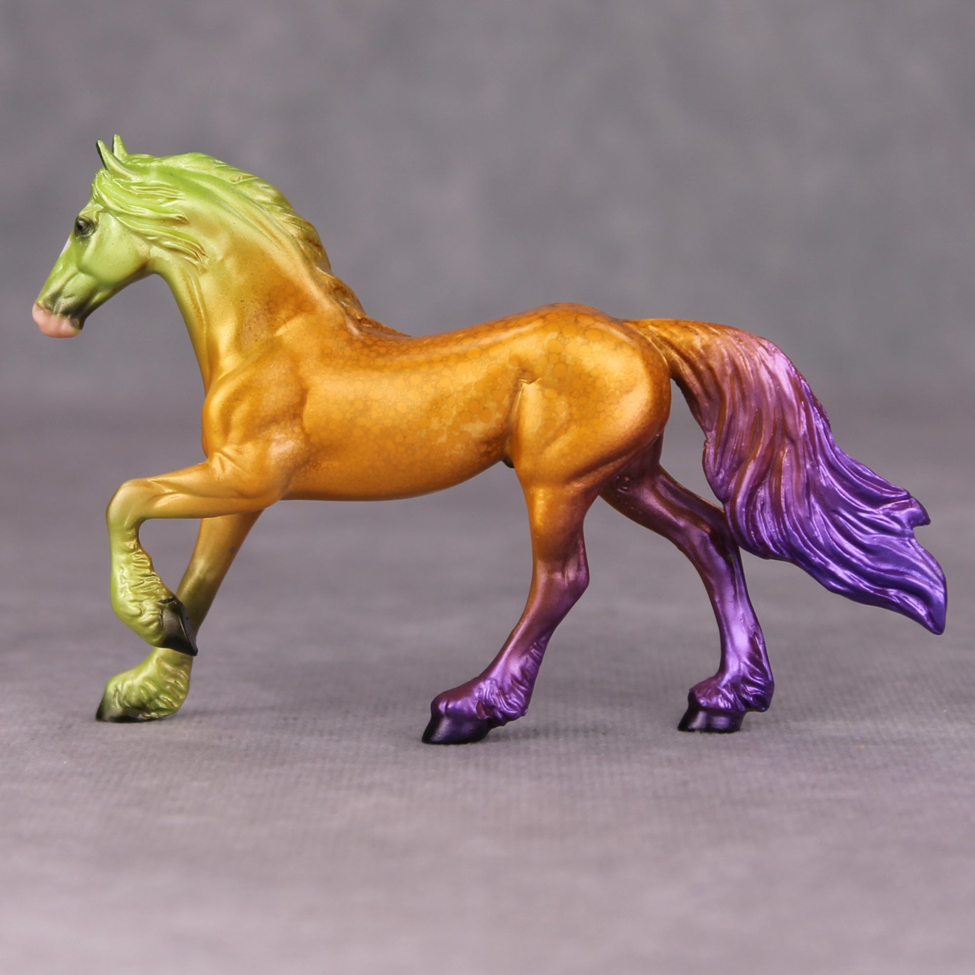 Good To Be Bad OOAK Halloween Colors Multicolor Deco Friesian Chip By Jess Hamill MM24