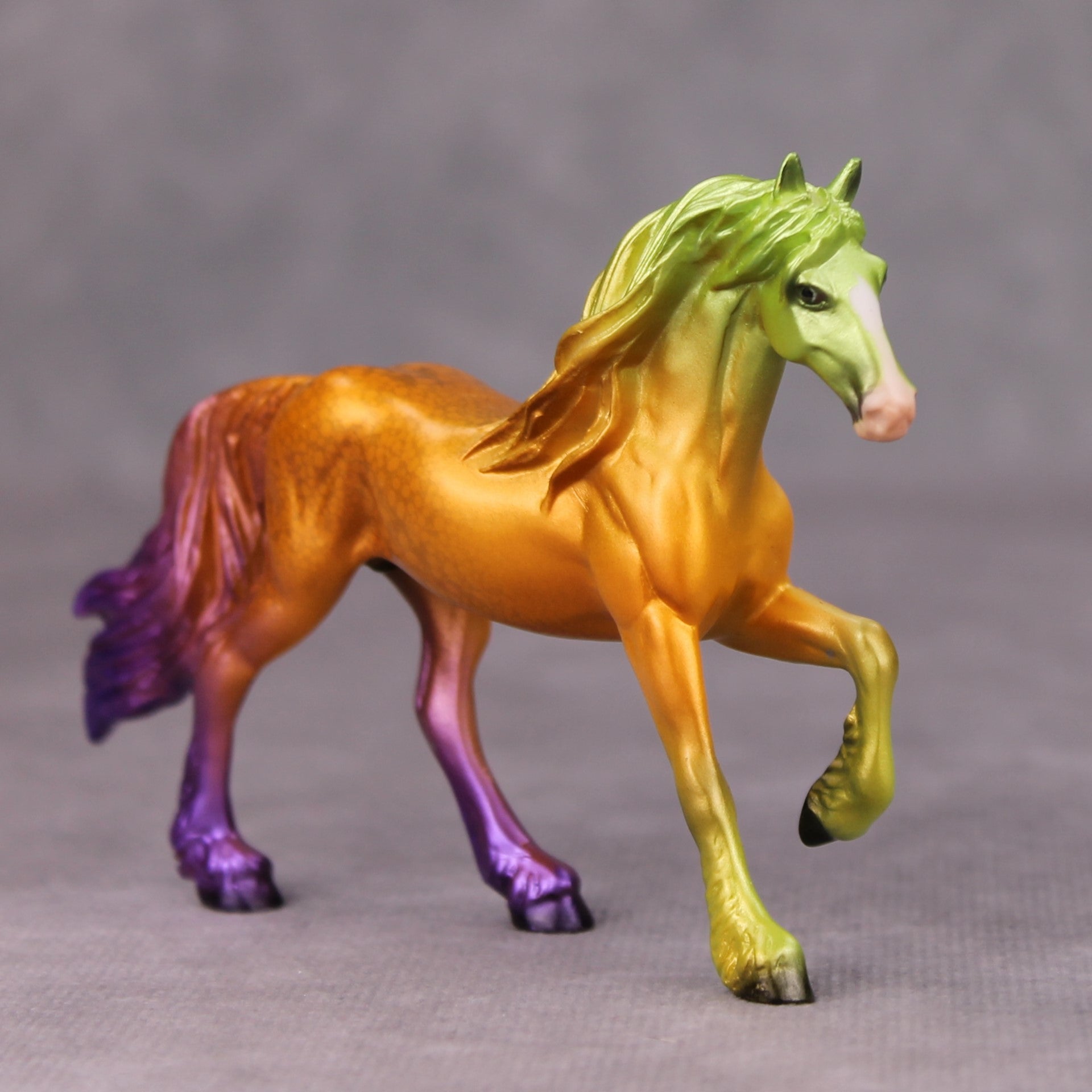 Good To Be Bad OOAK Halloween Colors Multicolor Deco Friesian Chip By Jess Hamill MM24