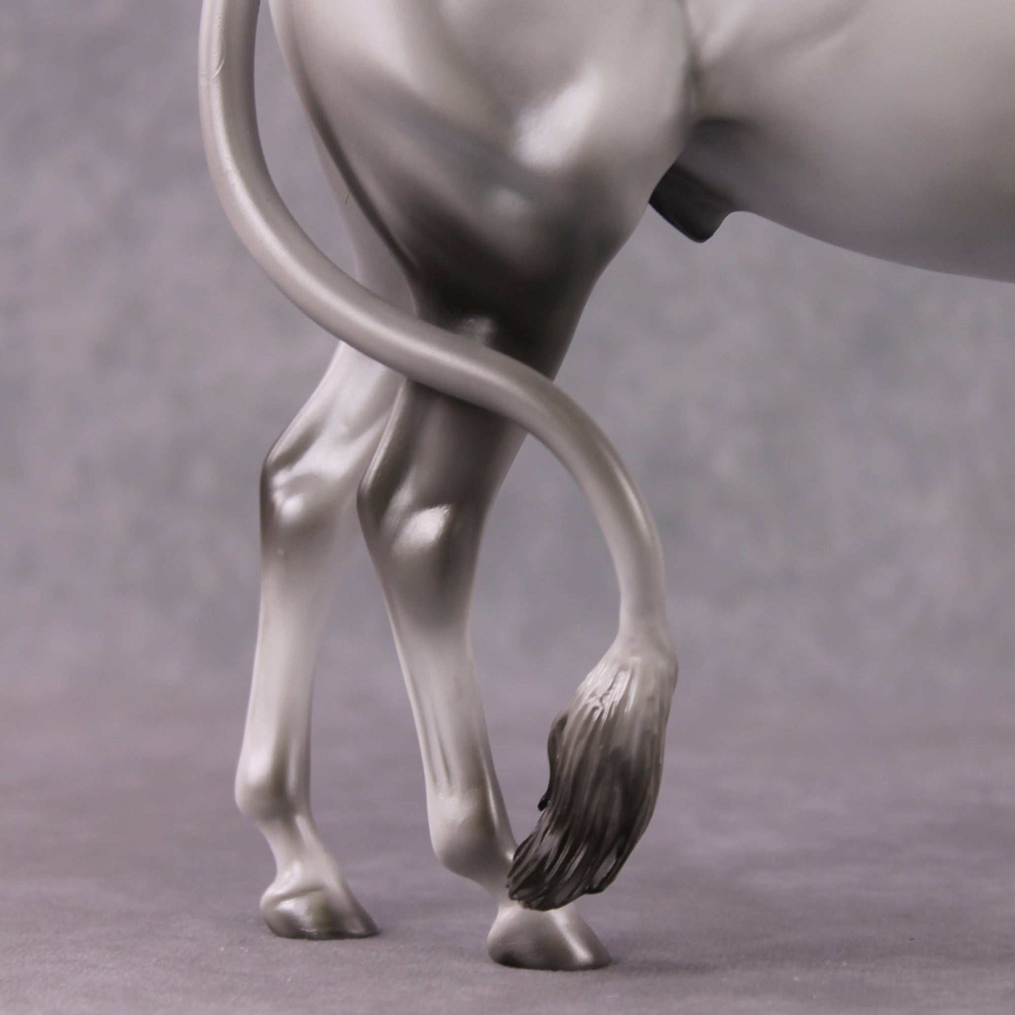 "The Scottish Unicorn" SAMPLE Extreme Dappled Silver &amp; Pearl Drop Head Unicorn Deco Andalusian By Ashley Palmer